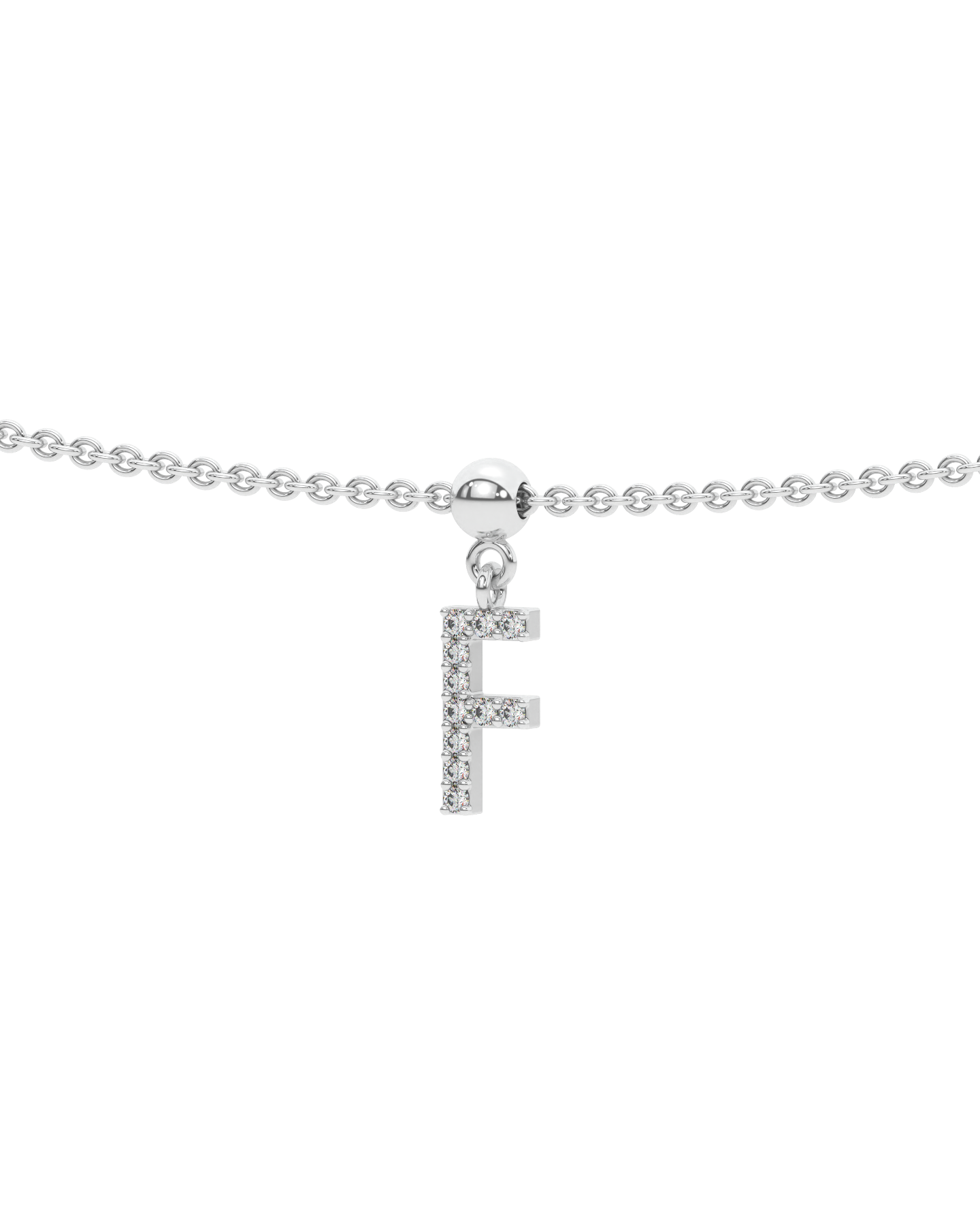 Letter "F" bead charm