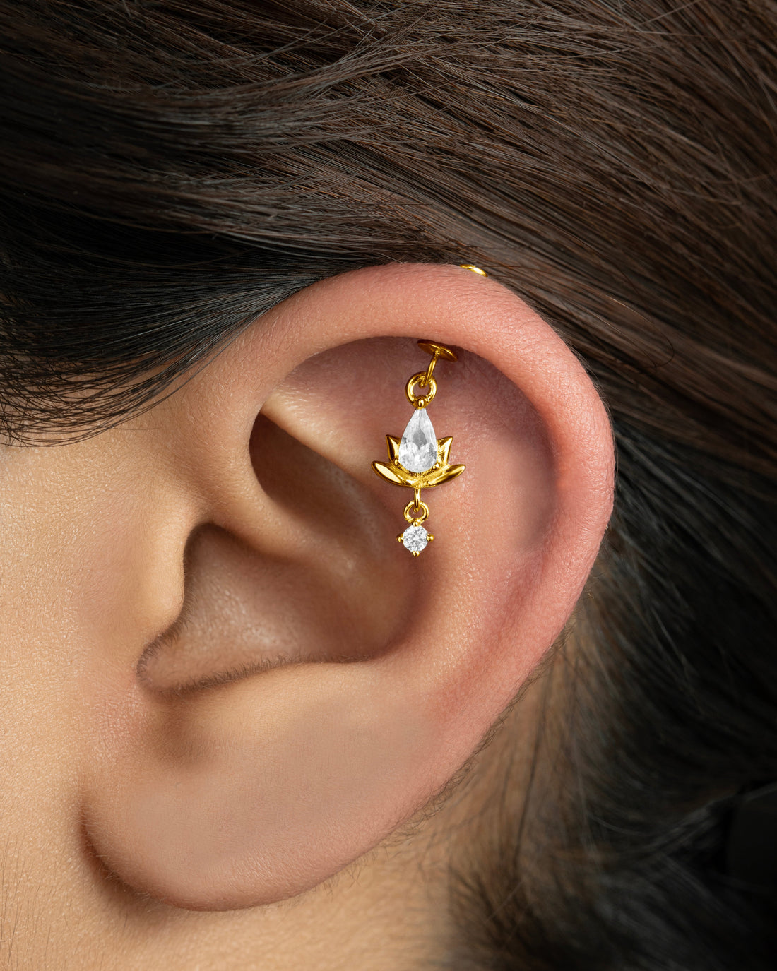 Modern Kamal Helix Hanging Earrings