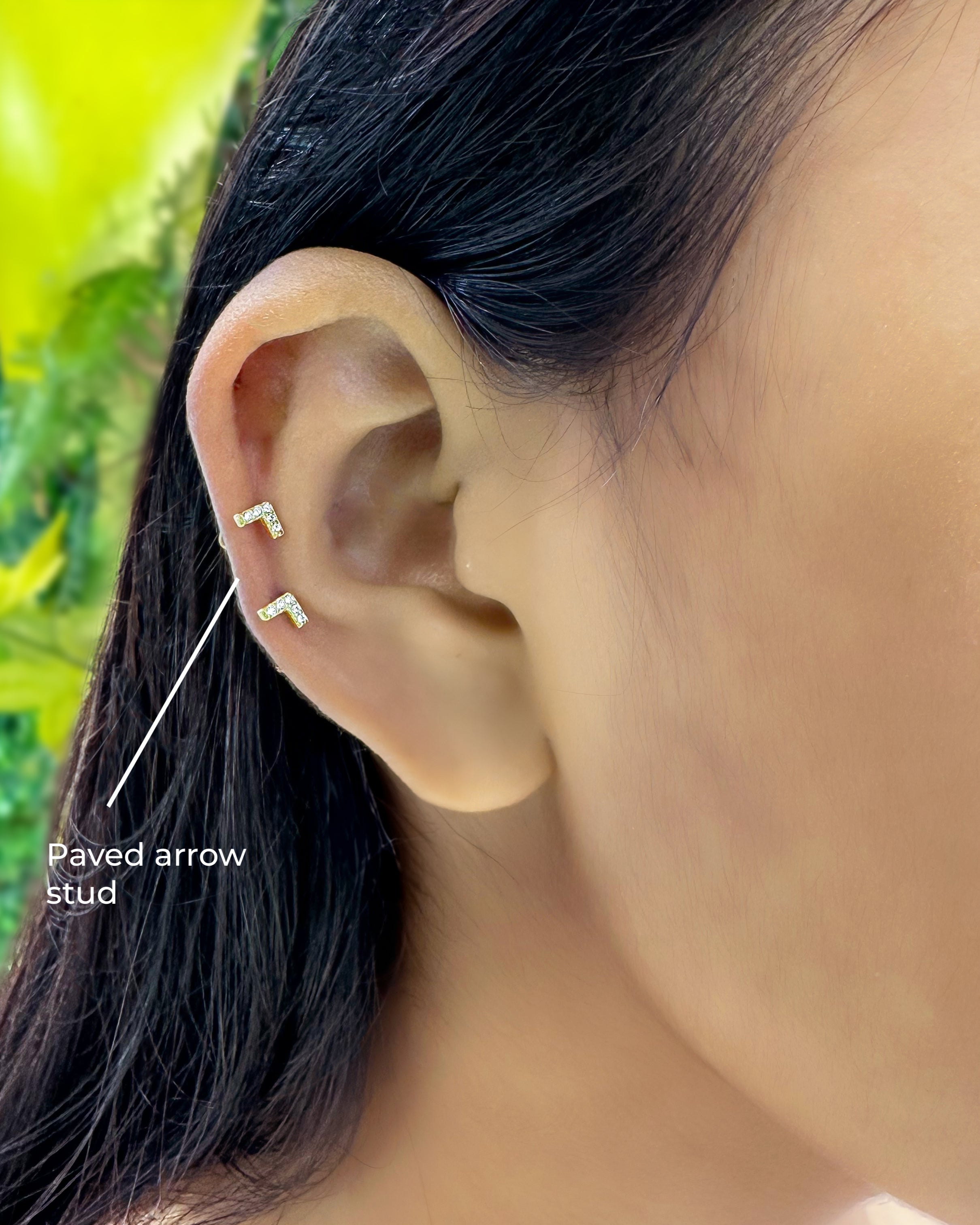 Pave' zirconia minimal arrow