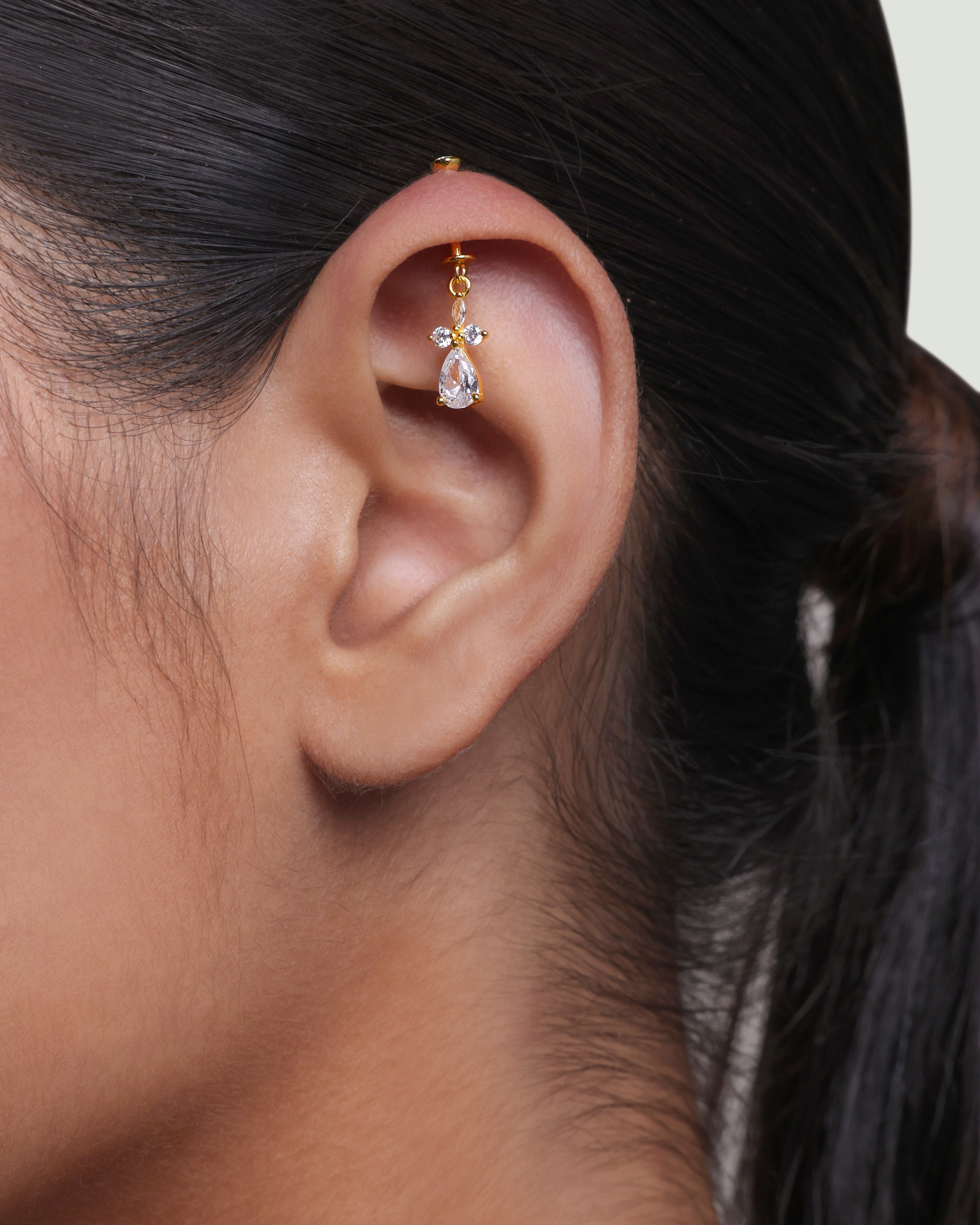 Assymetric - Helix Hanging - 14K Gold Plated