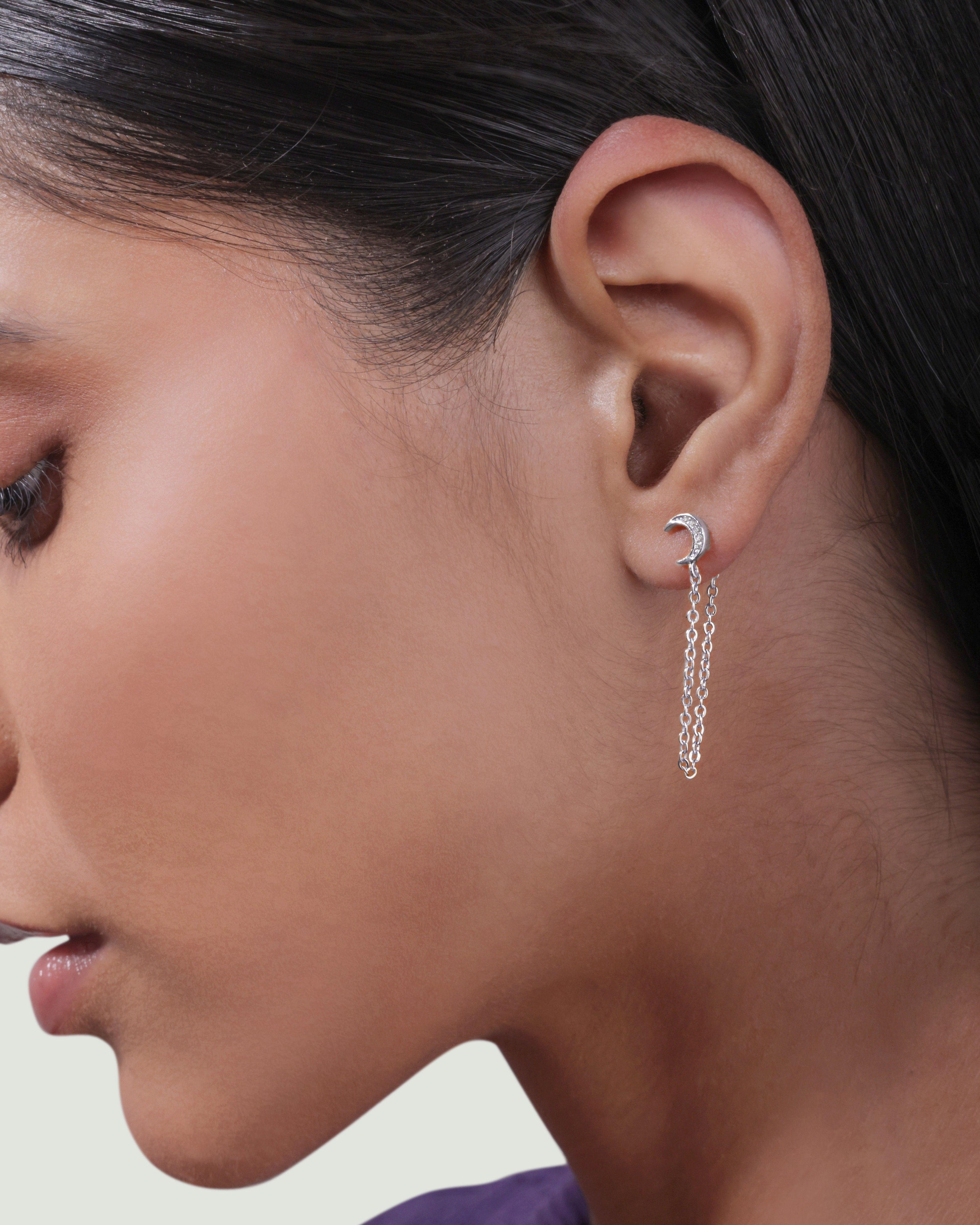 Crescent Moon Chain Dangler