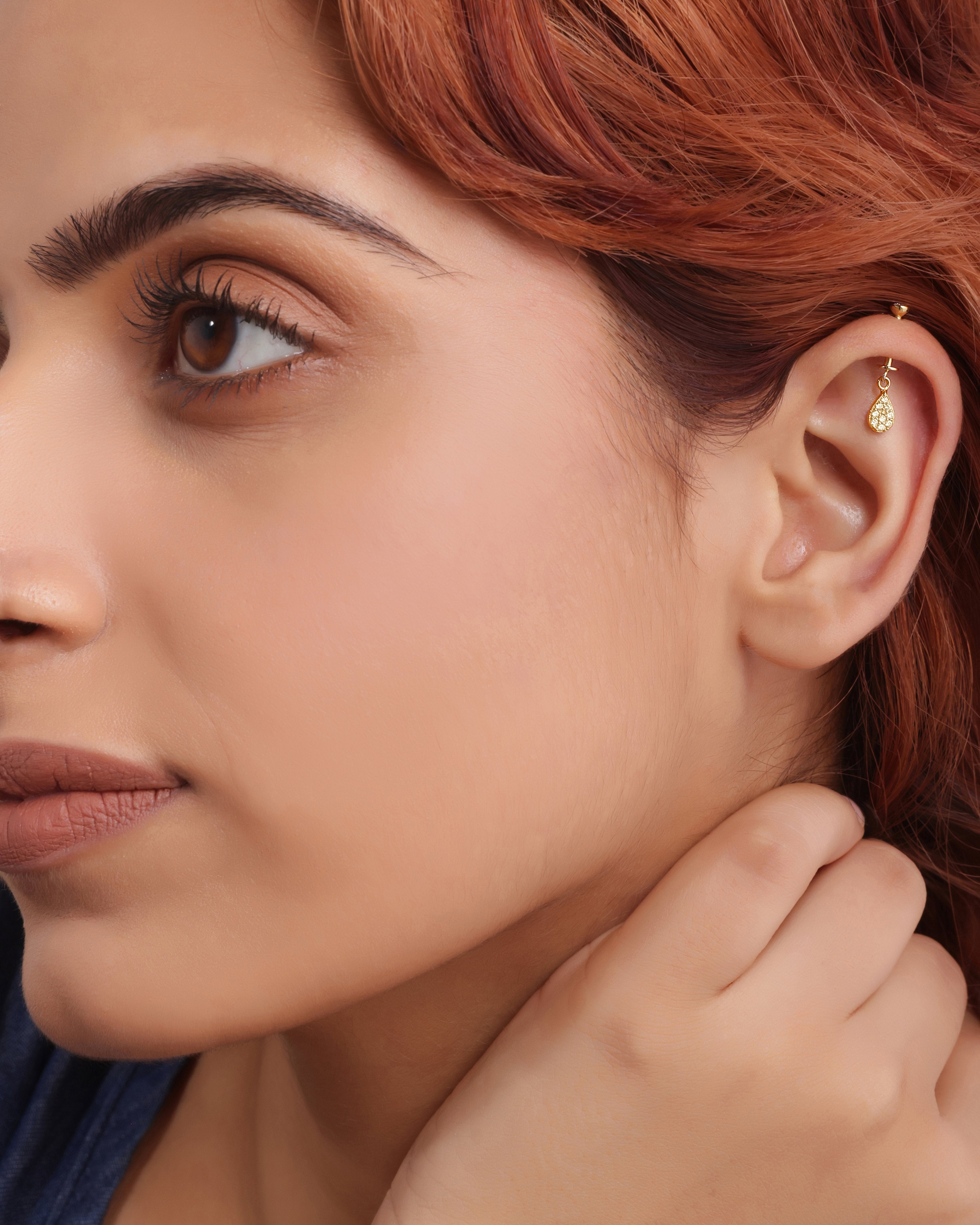 Cubiz zirconia drop - Screw Helix Hanging