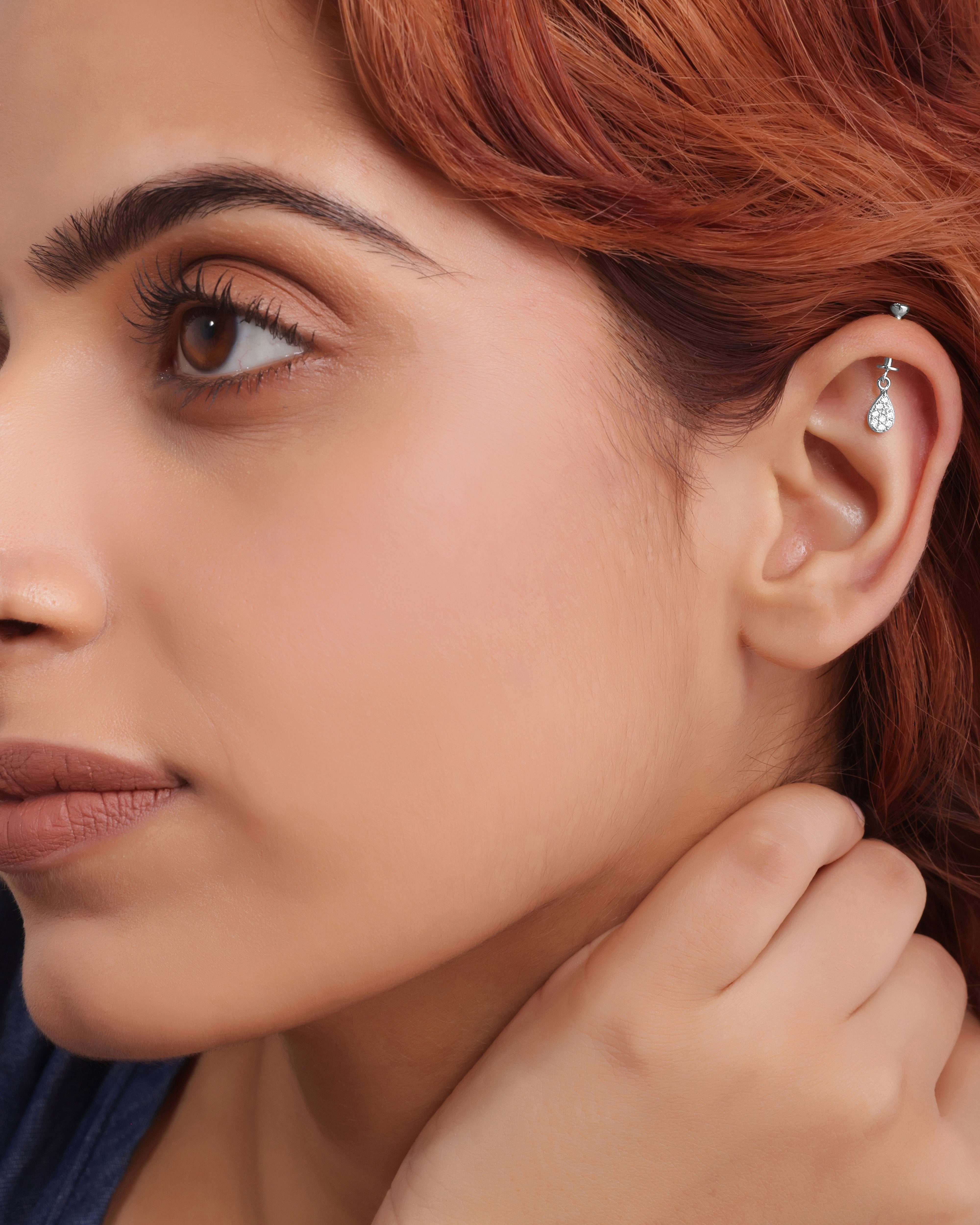 Cubiz zirconia drop - Screw Helix Hanging