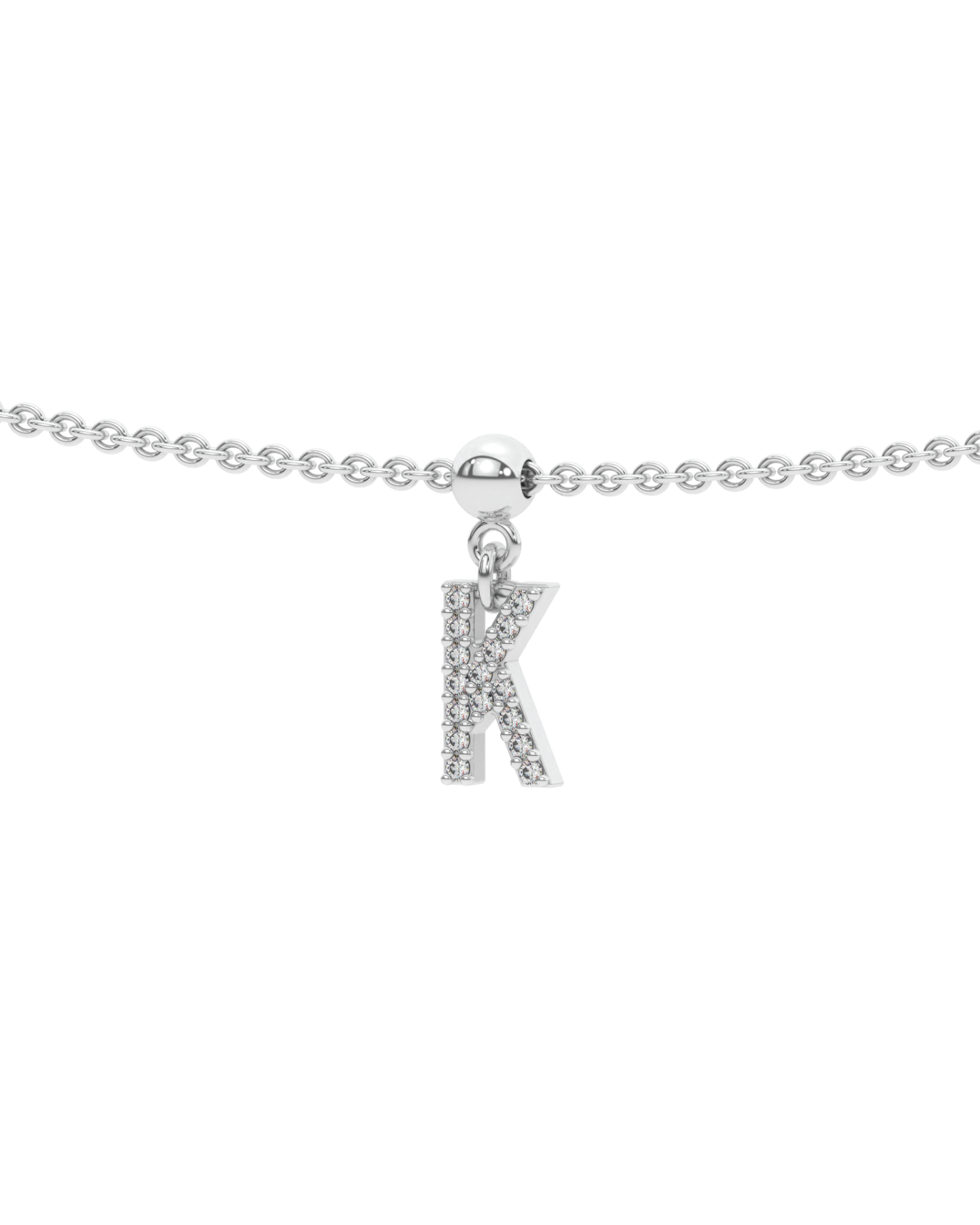 Letter "K" bead charm