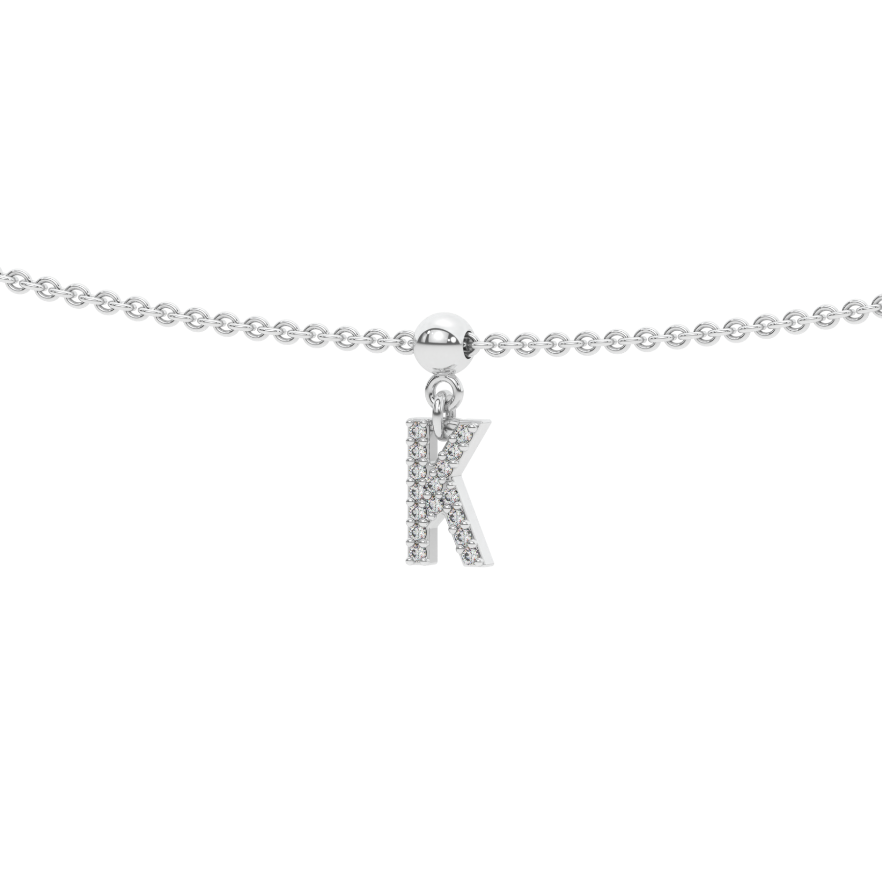 Letter "K" bead charm