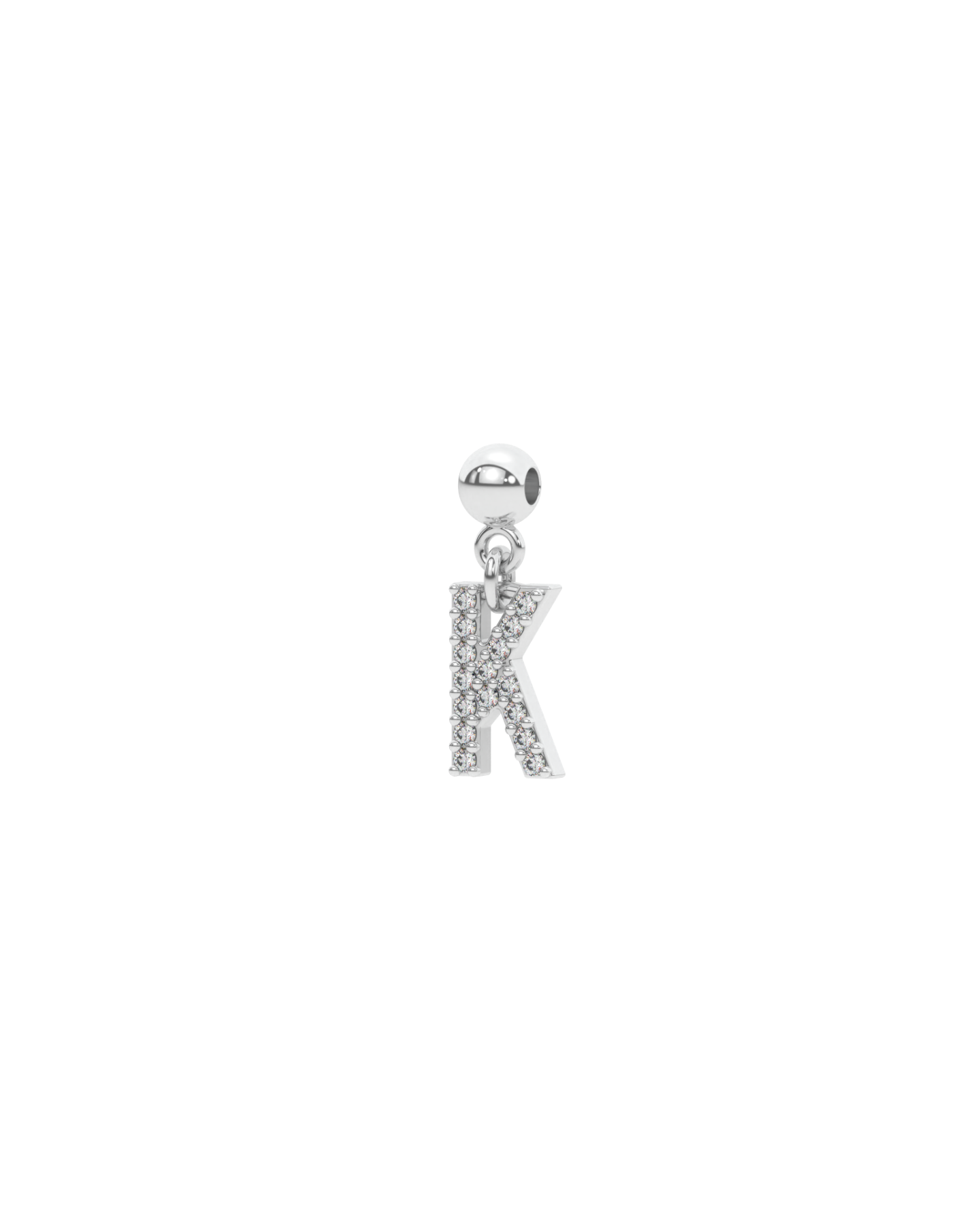 Letter "K" bead charm