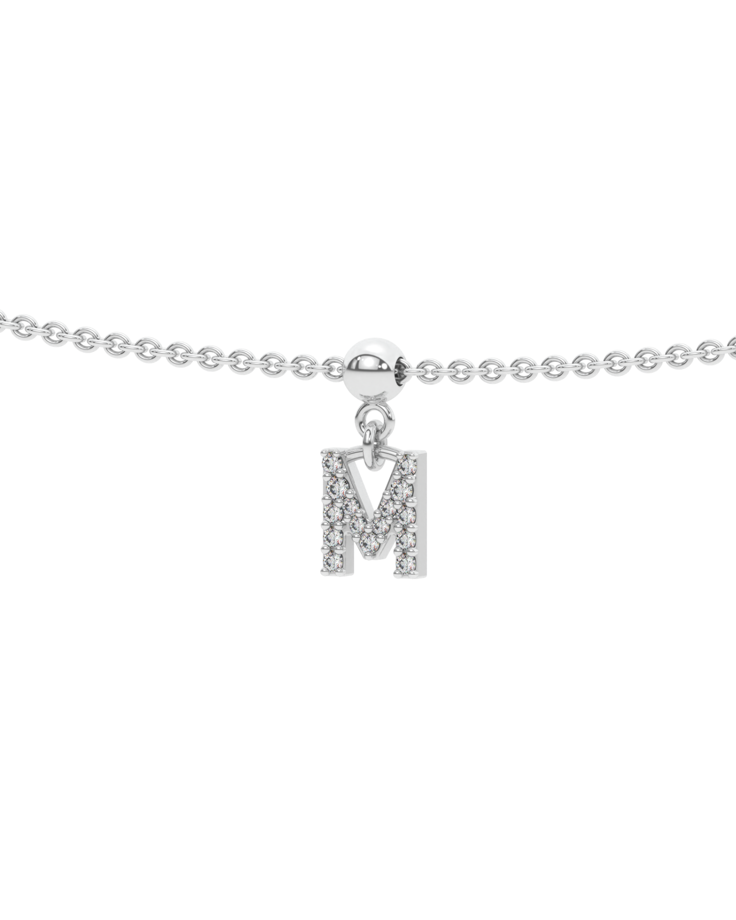 Letter "M" bead charm