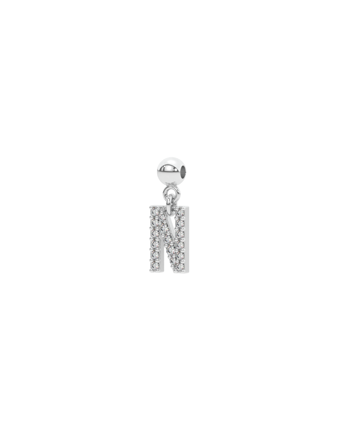 Letter "N" bead charm
