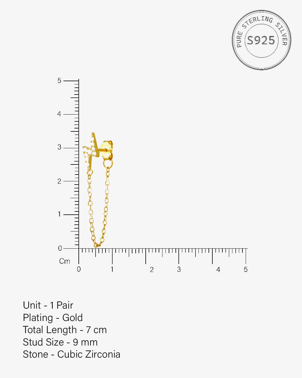 Thunder Dangler Chain Earrings