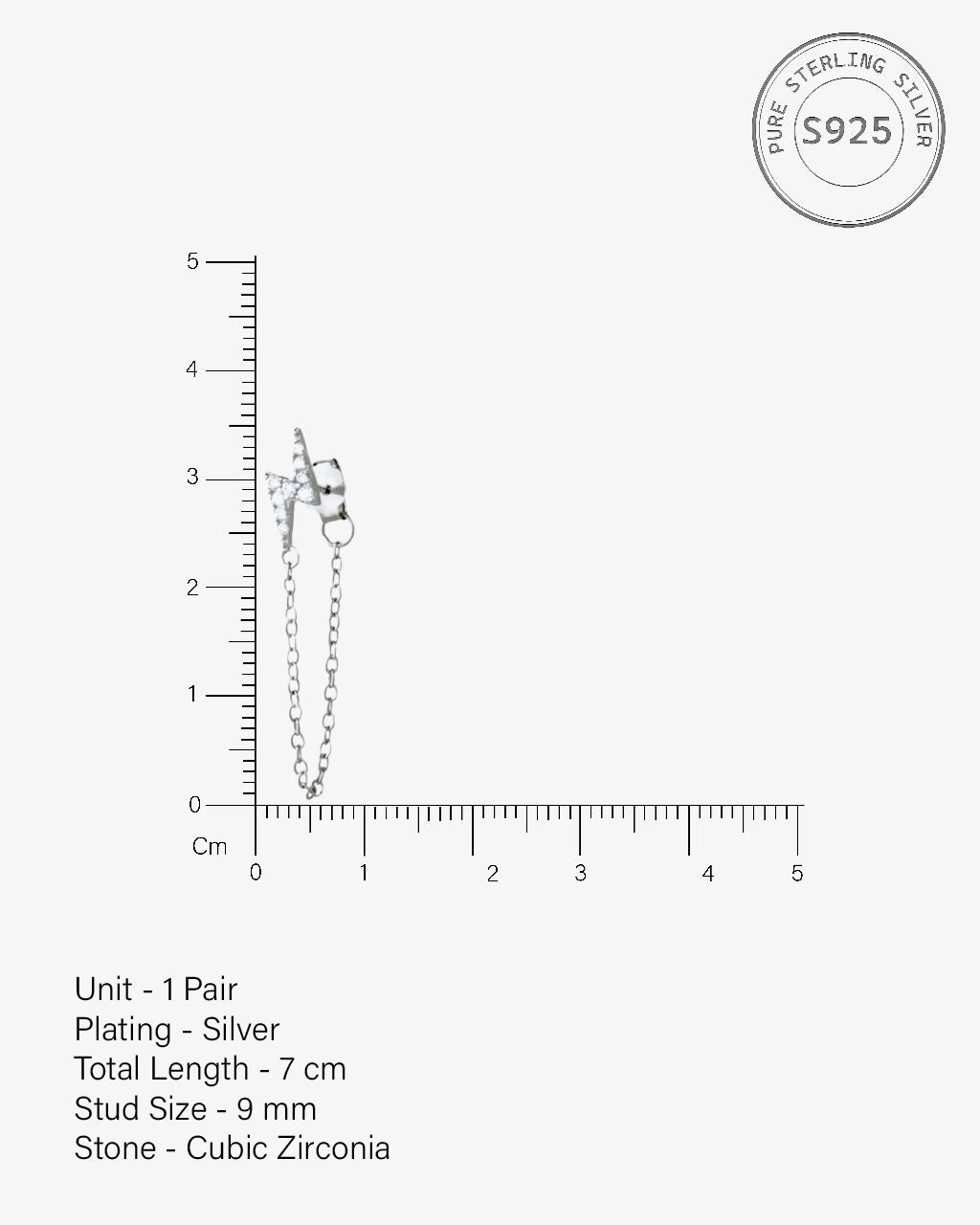 Thunder Dangler Chain Earrings