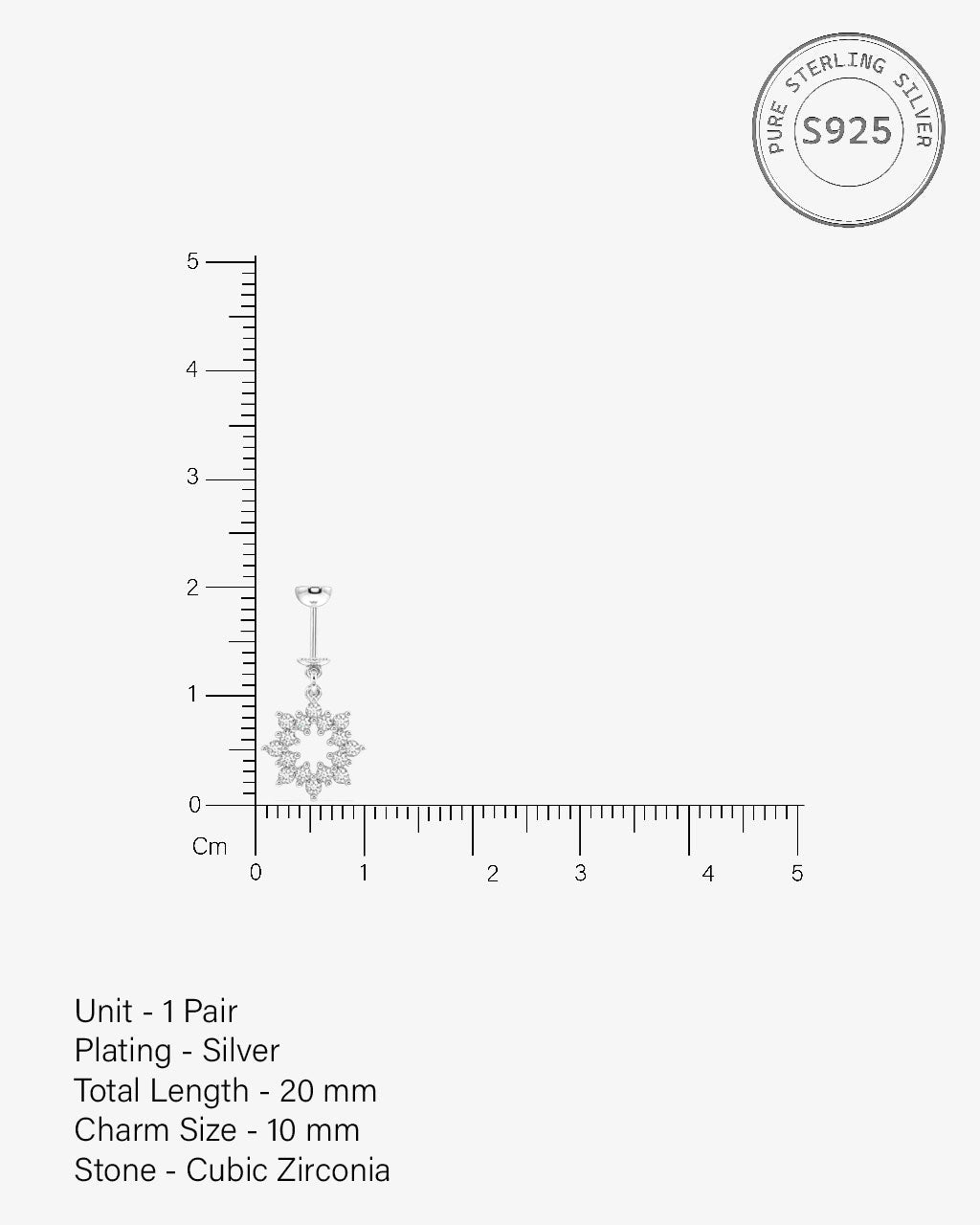 Bubble Burst Zircons Helix Hanging Earrings