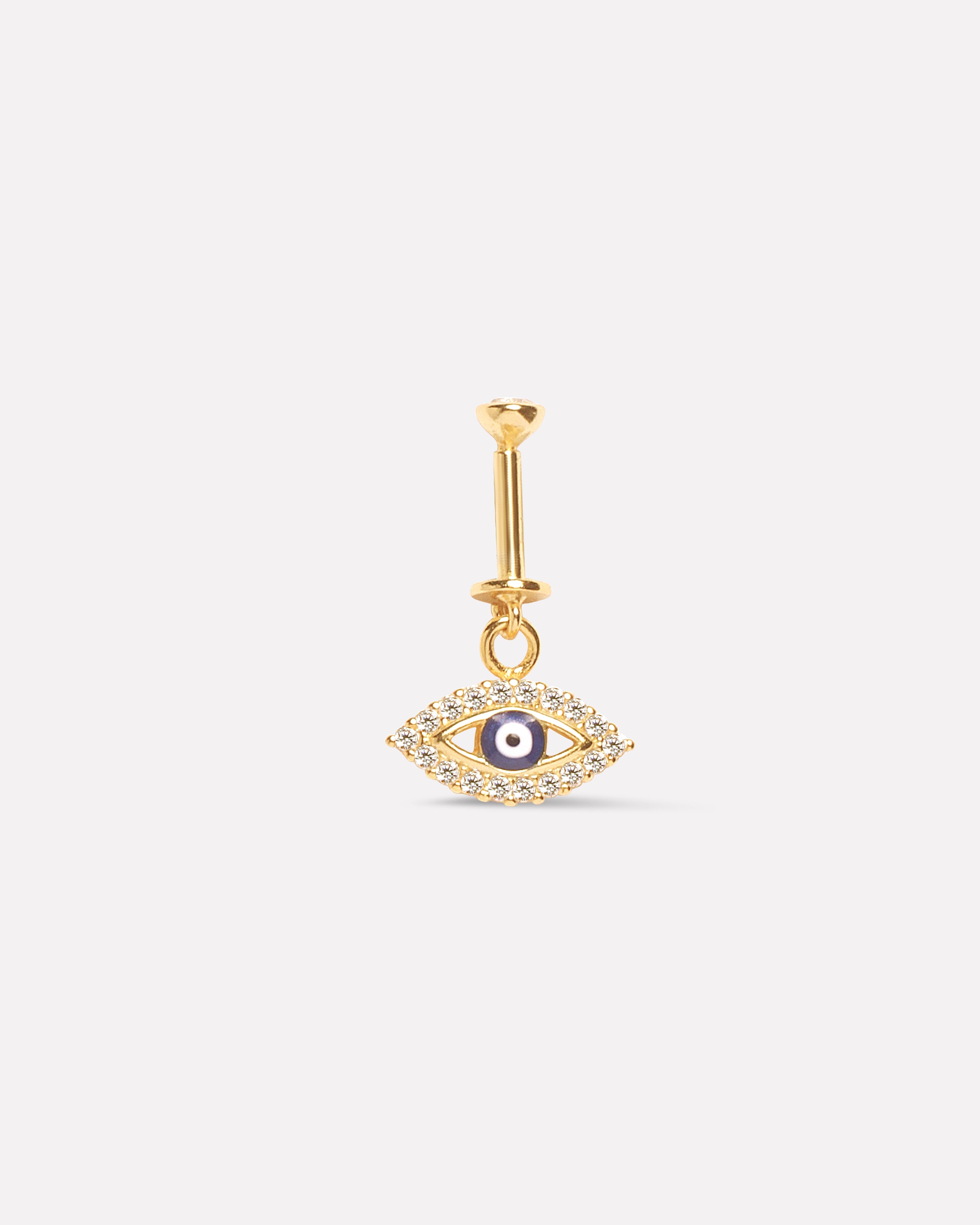 Enamel Blue Evil Eye Helix Piercing Hanging Earrings