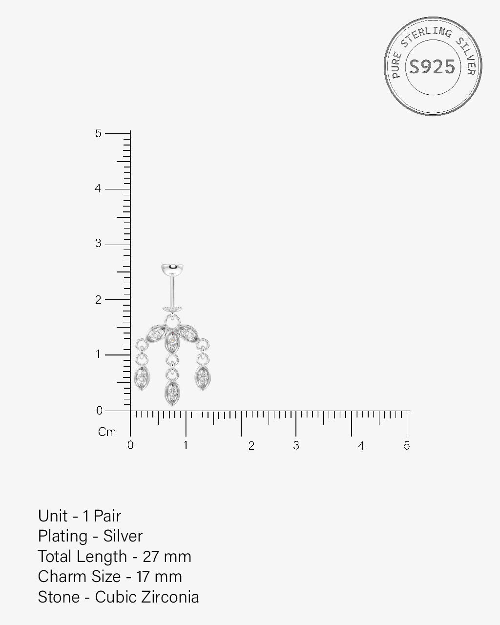 Luxury Raindrops Helix Hanging Earrings