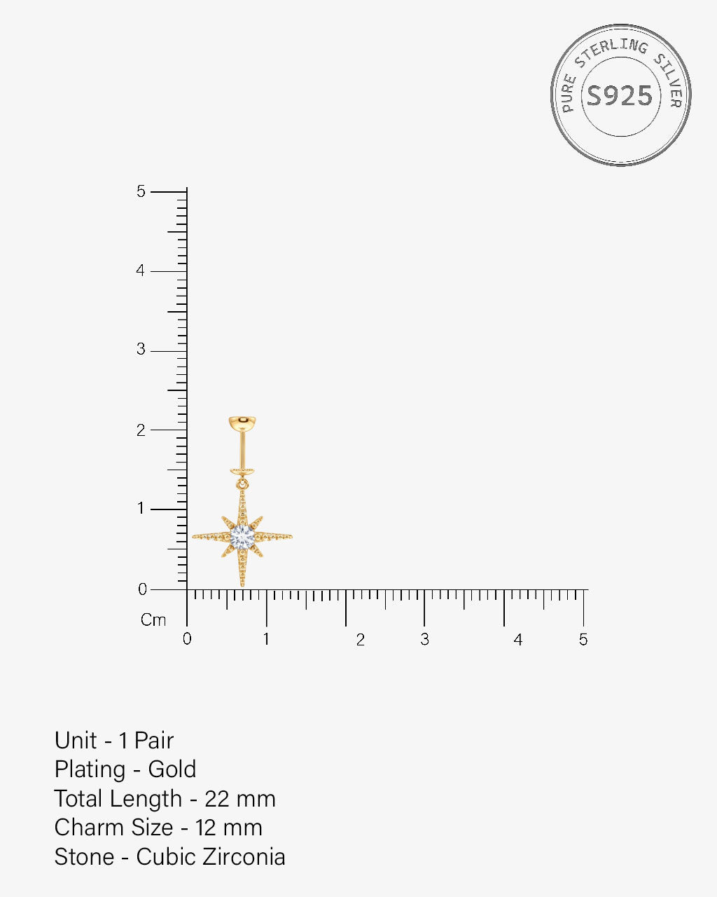 Zirconia Snow Burst Screw Helix Hanging Earrings