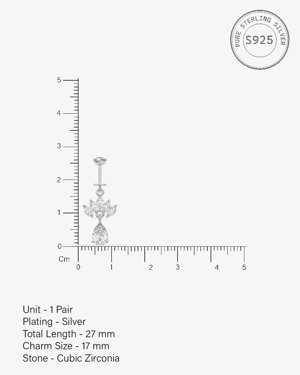 Marquise Crown Drop Helix Hanging Earrings