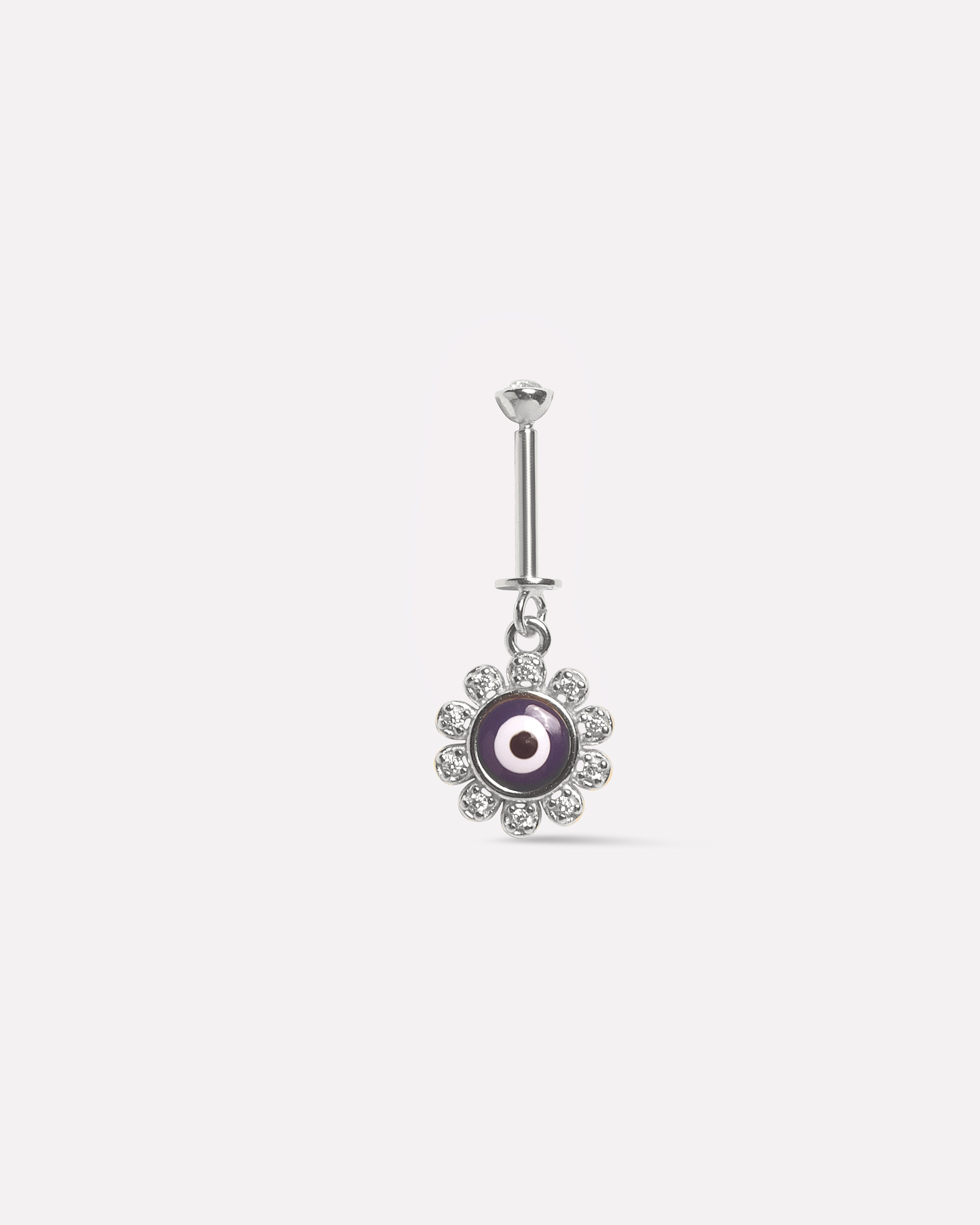 Evil Eye Helix Piercings Hanging Ear Cuff With Sparkling Accents Earrings