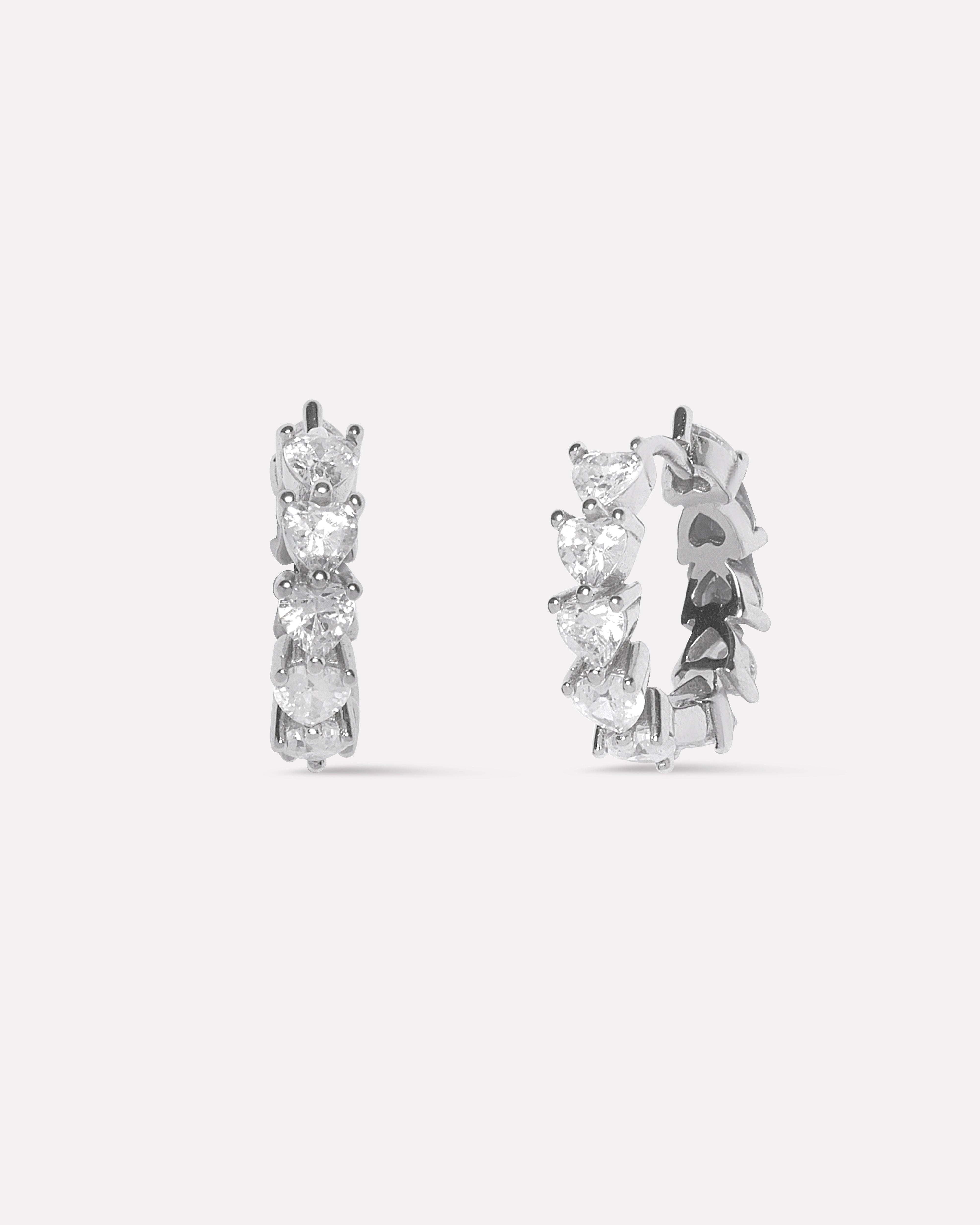 Eternal Multi Heart Stone Hoop Earrings