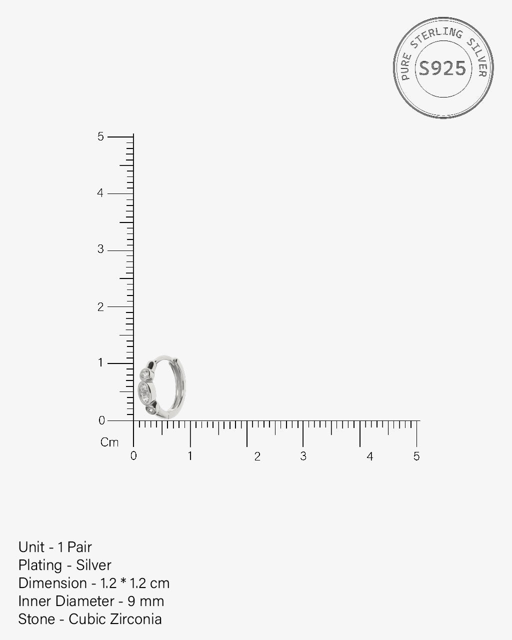 Sleek Bezel Hoop Earrings