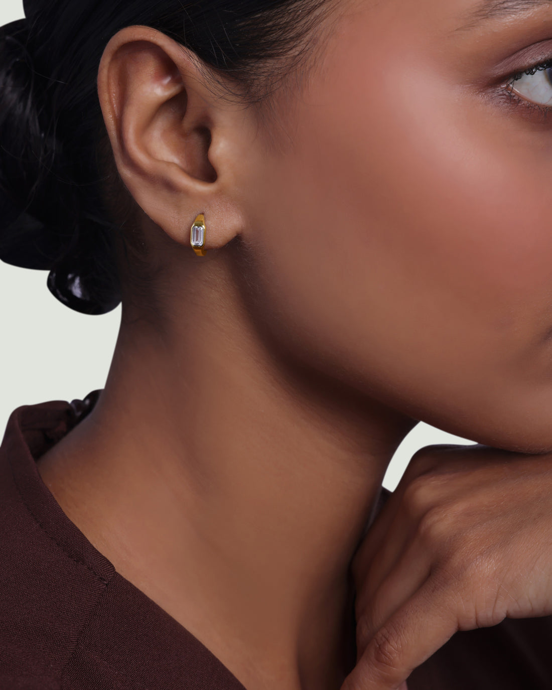 Modern Sleek Bar Hoop Earrings