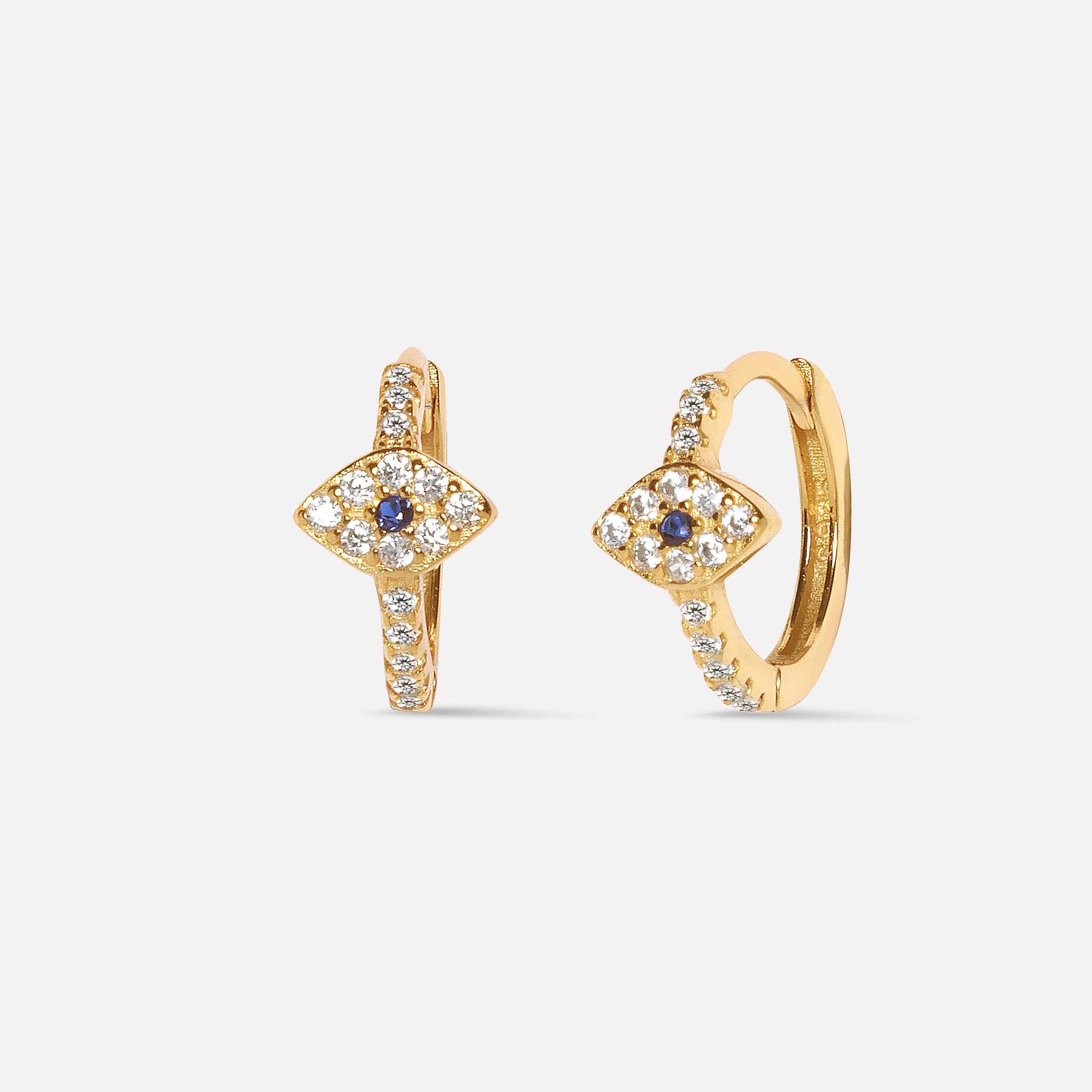 Evil Eye Huggee Hoop Earrings