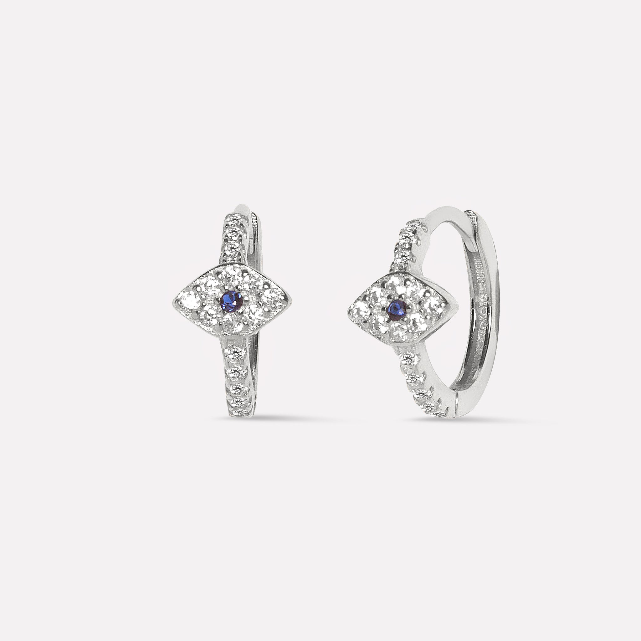 Evil Eye Huggee Hoop Earrings