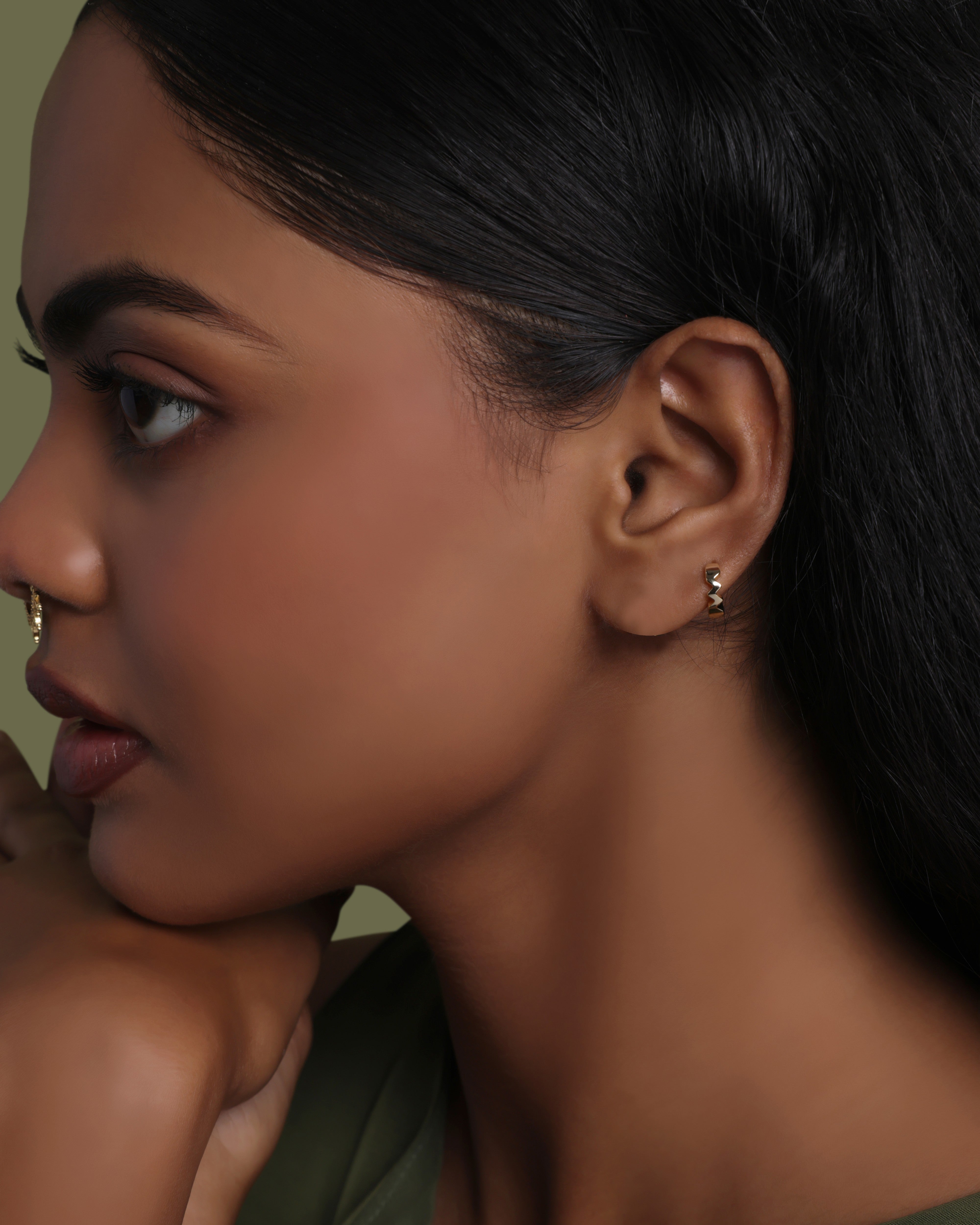 Zigzag Tarang Hoop Earrings