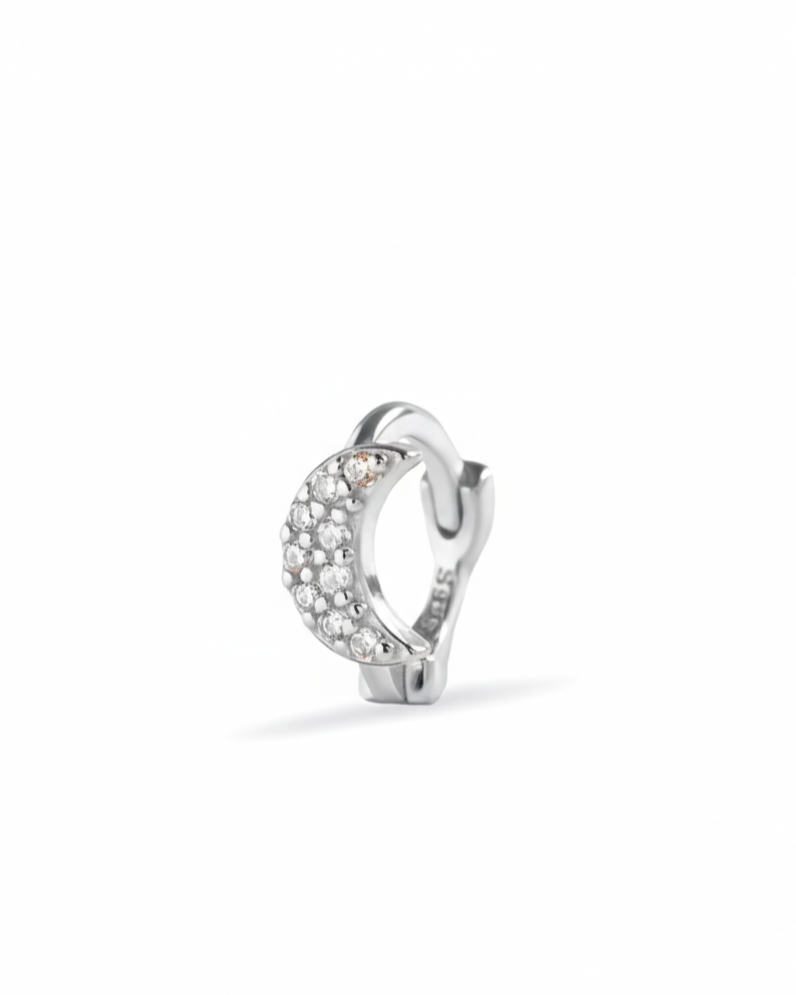 Moon Huggee Hoop Earrings