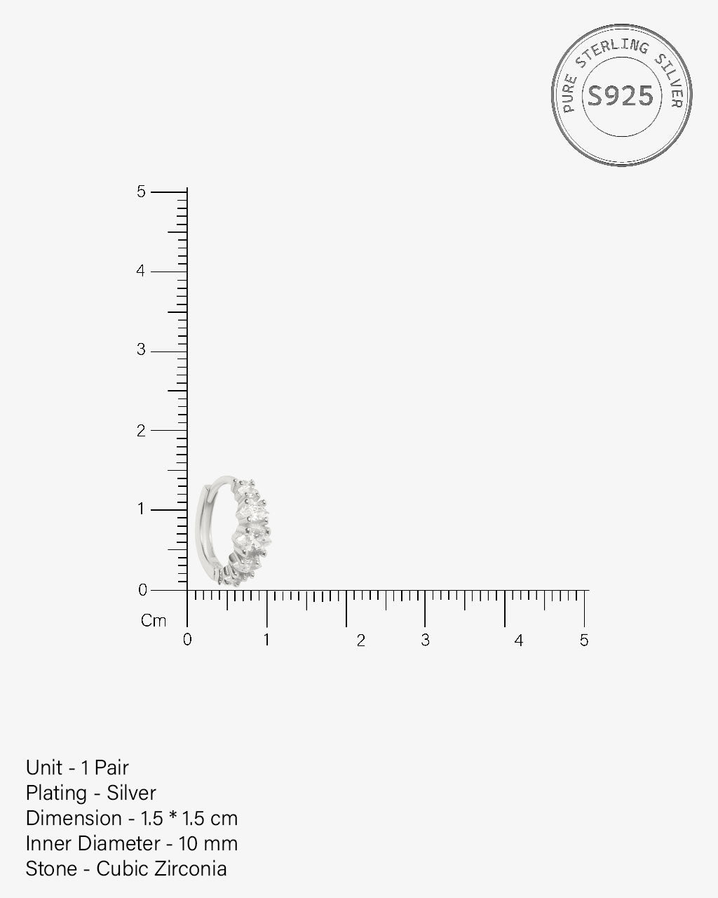 Marquise Zircon Hoop Earrings