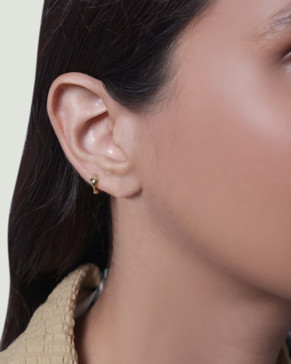 Huggie Heart Hoop Earrings