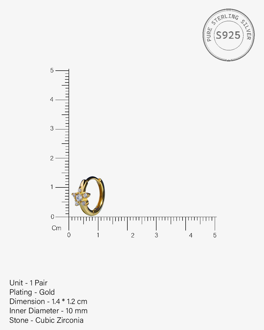 Floral Silver Hoops Earrings