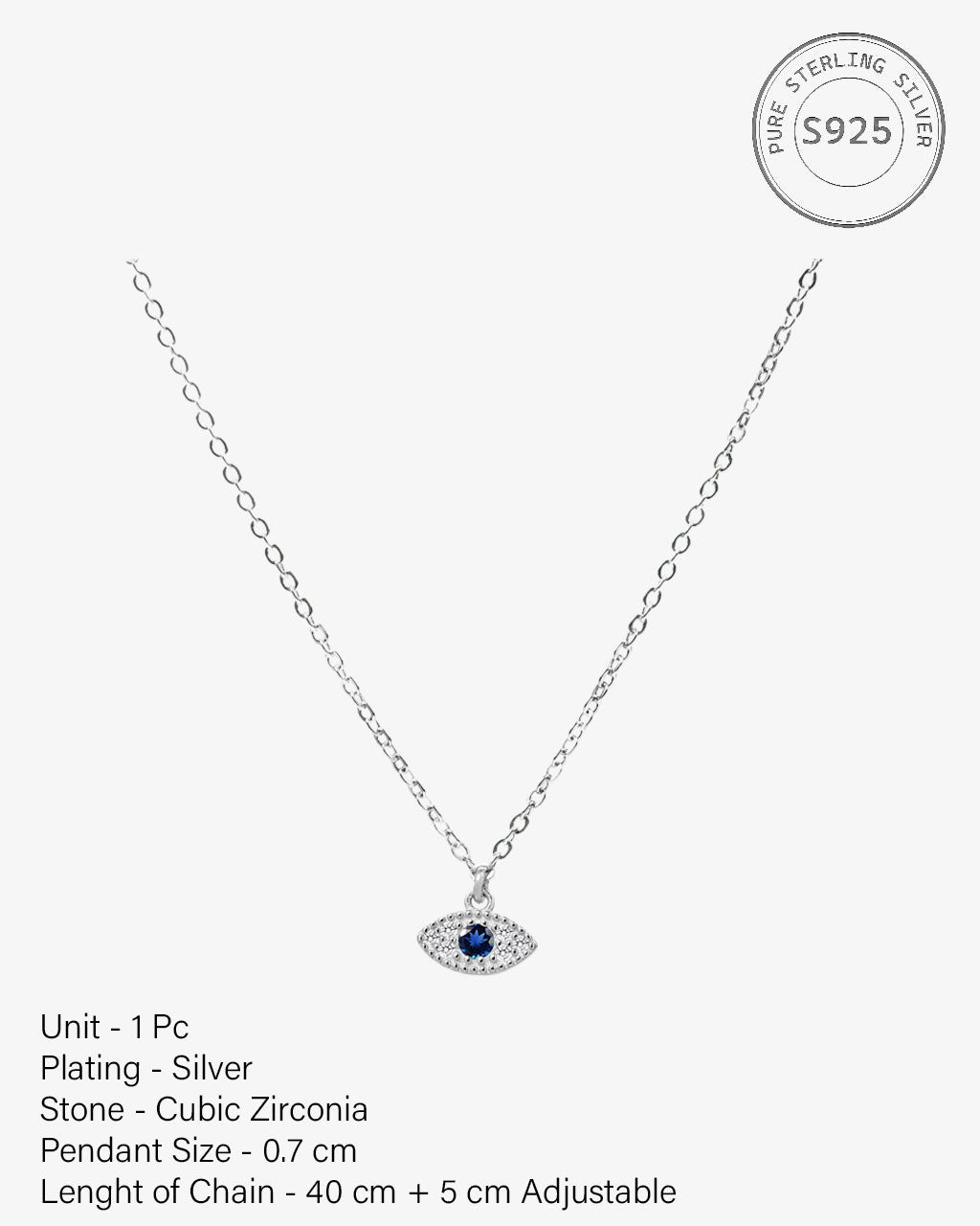 Minimal Evil Eye Necklace