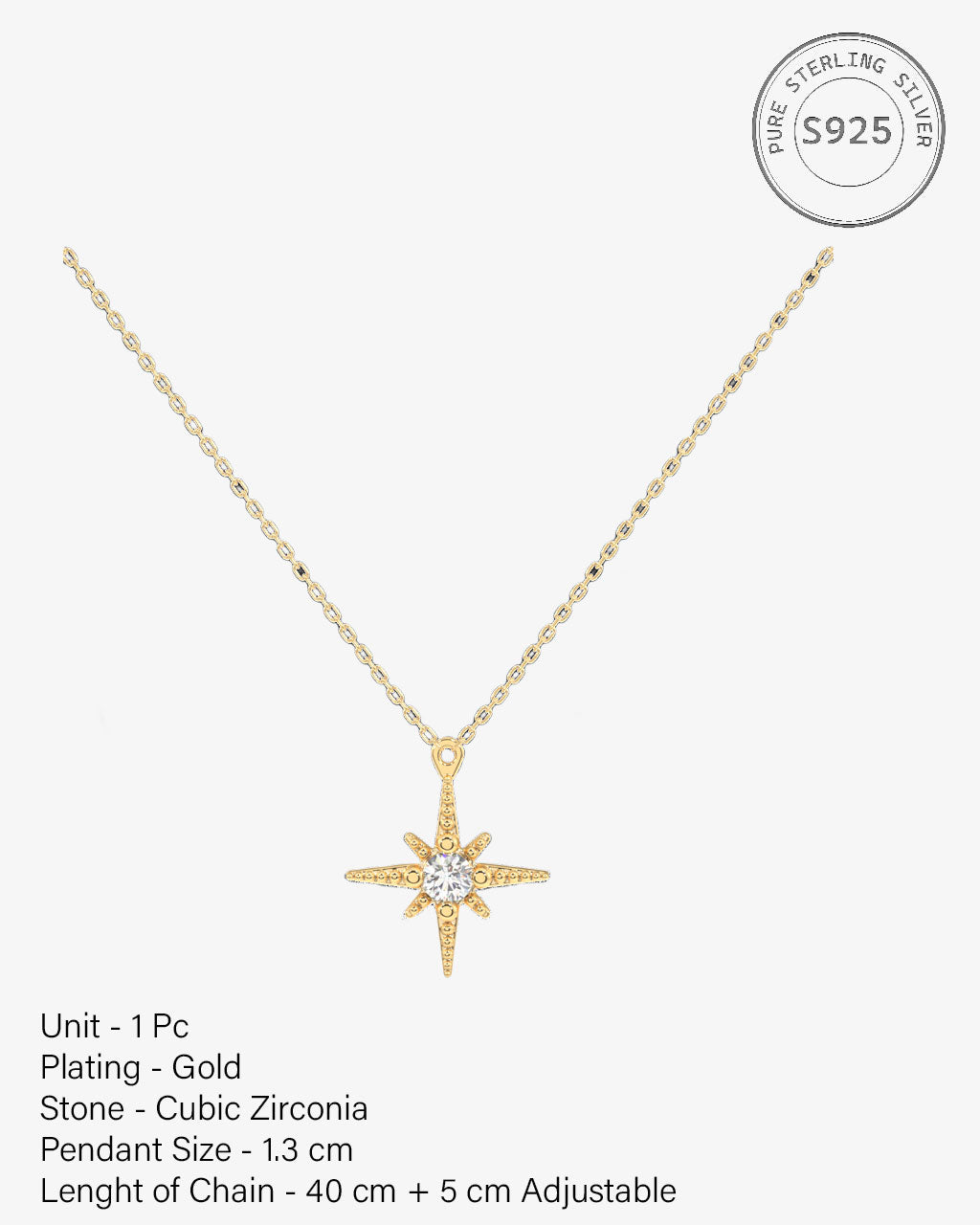 Burst Of Light Charm Necklace