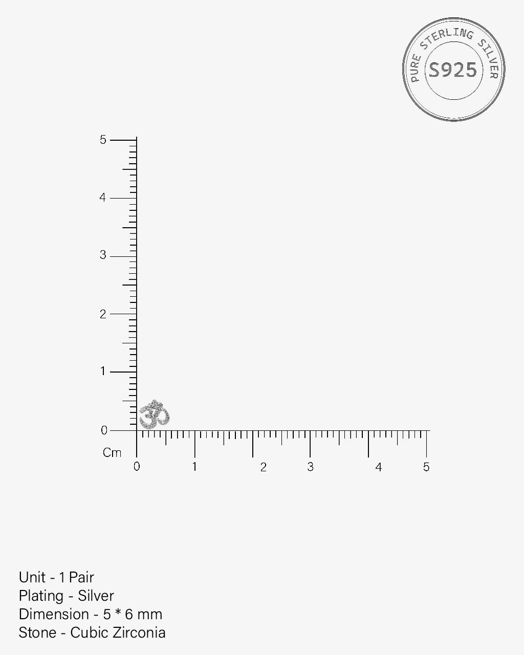 Aum  Om  Stud Earrings