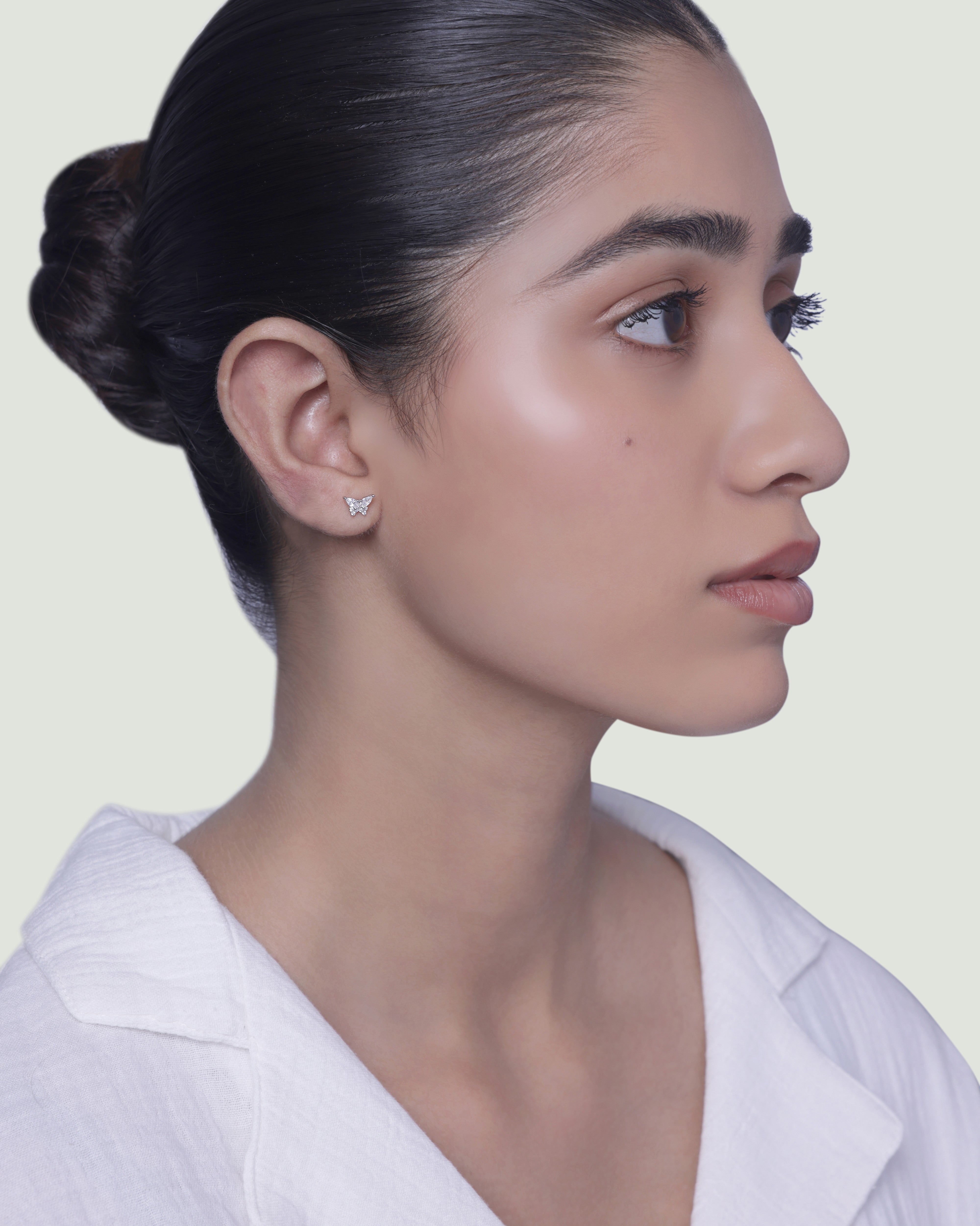 Radiant Butterfly Stud Earring