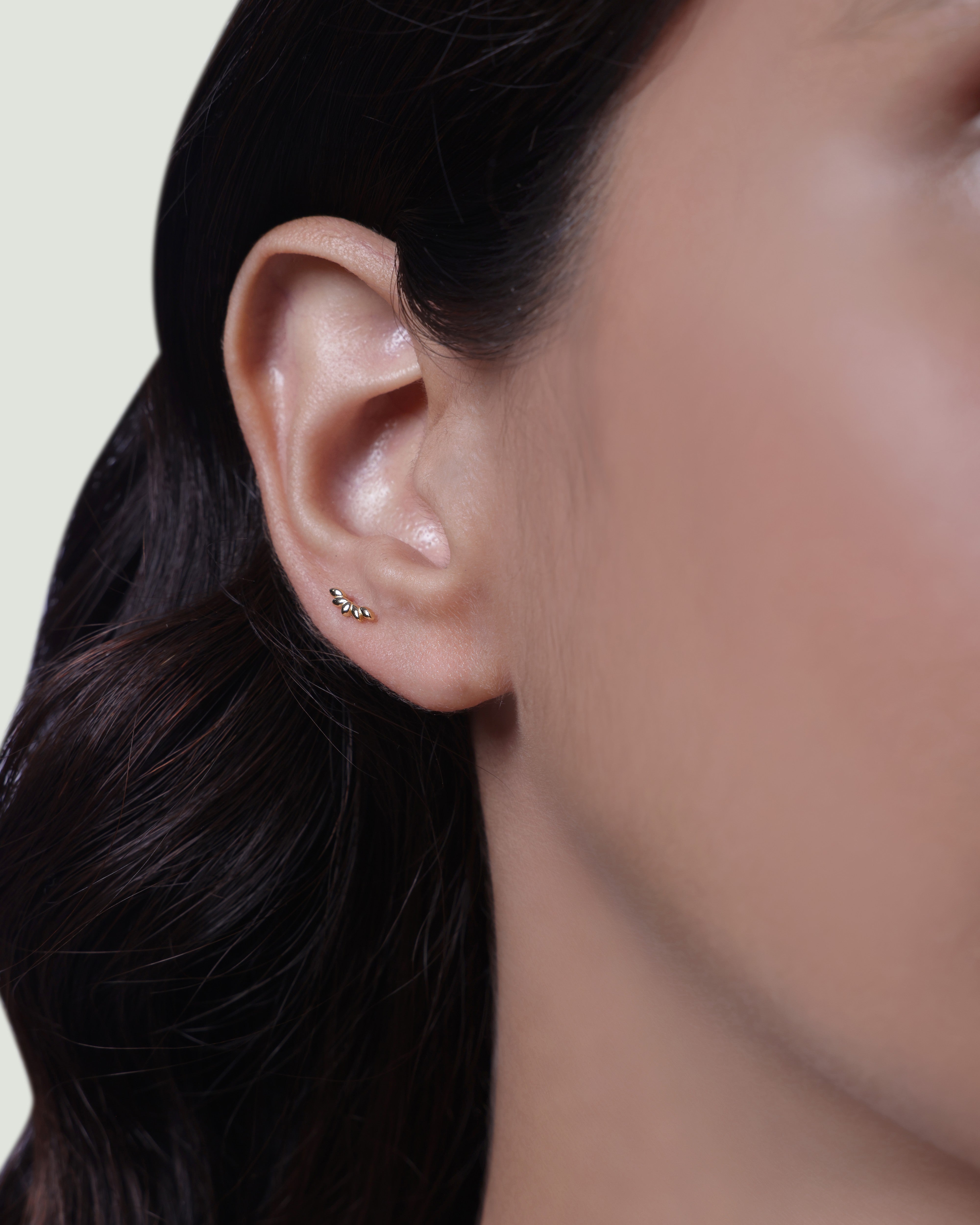 Dainty Climber - Flat Back Screw Stud - South Screw - 18K Gold Plated