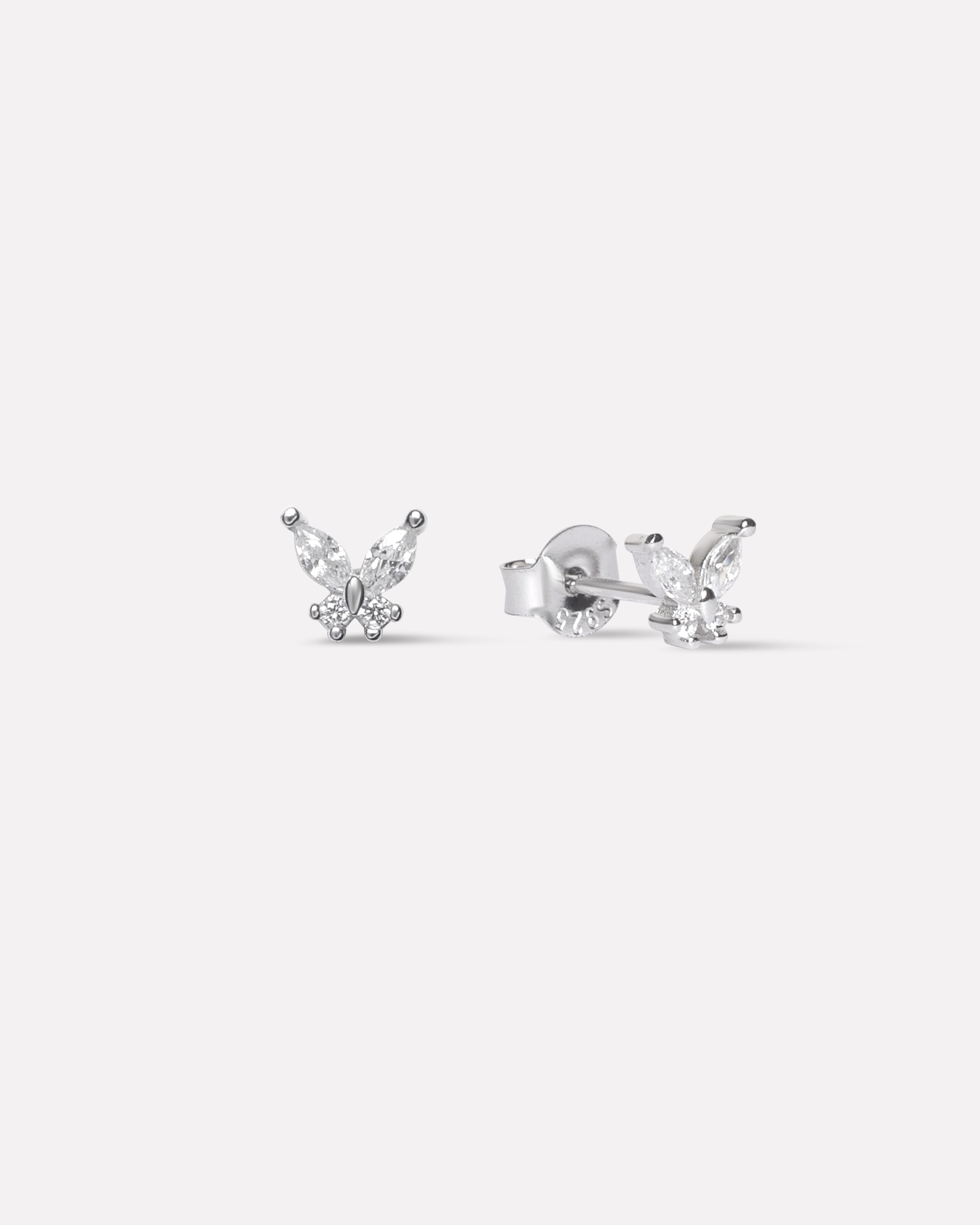 Zirconia Butterfly Stud Earring