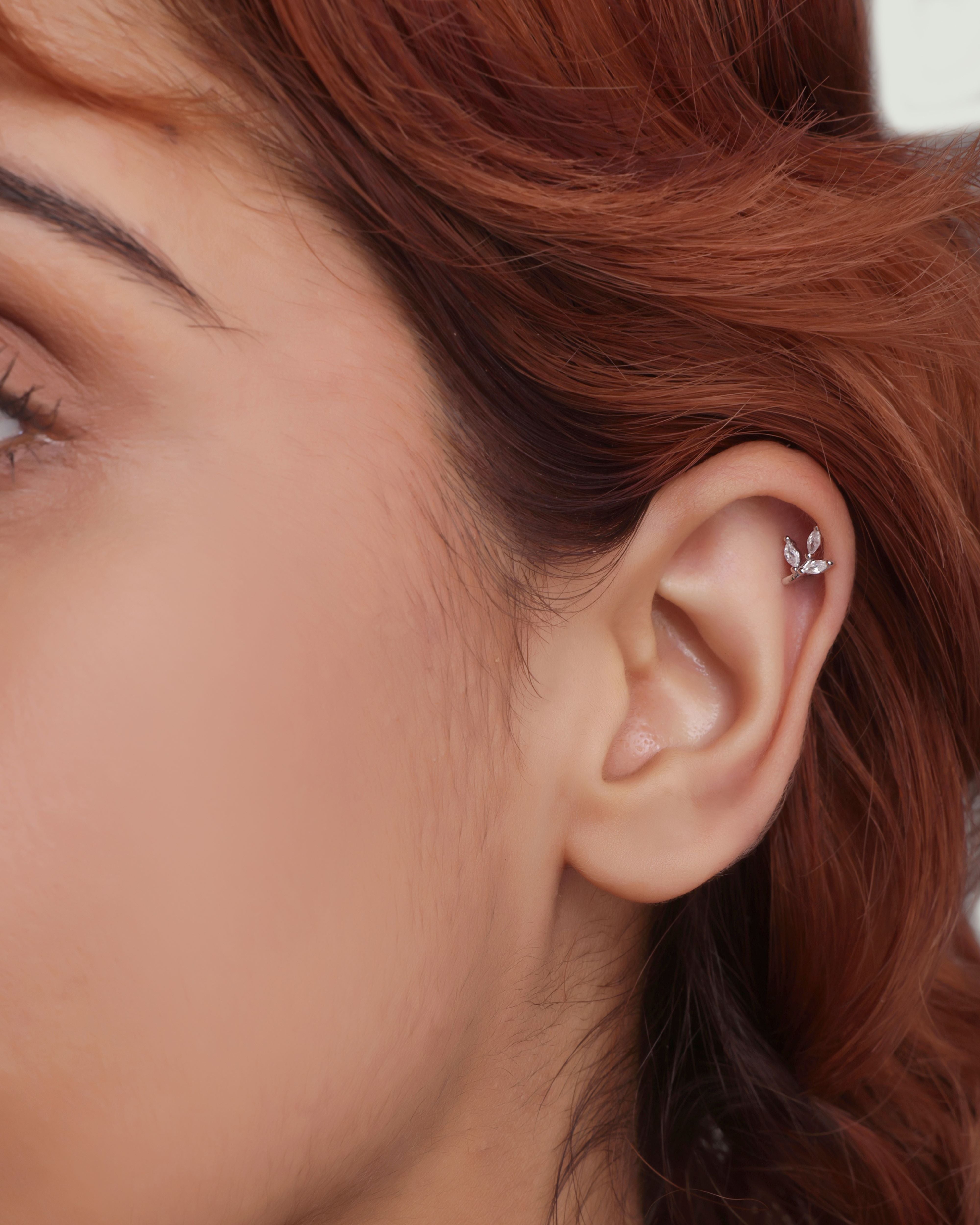 Marqa Leaf Stud Earring