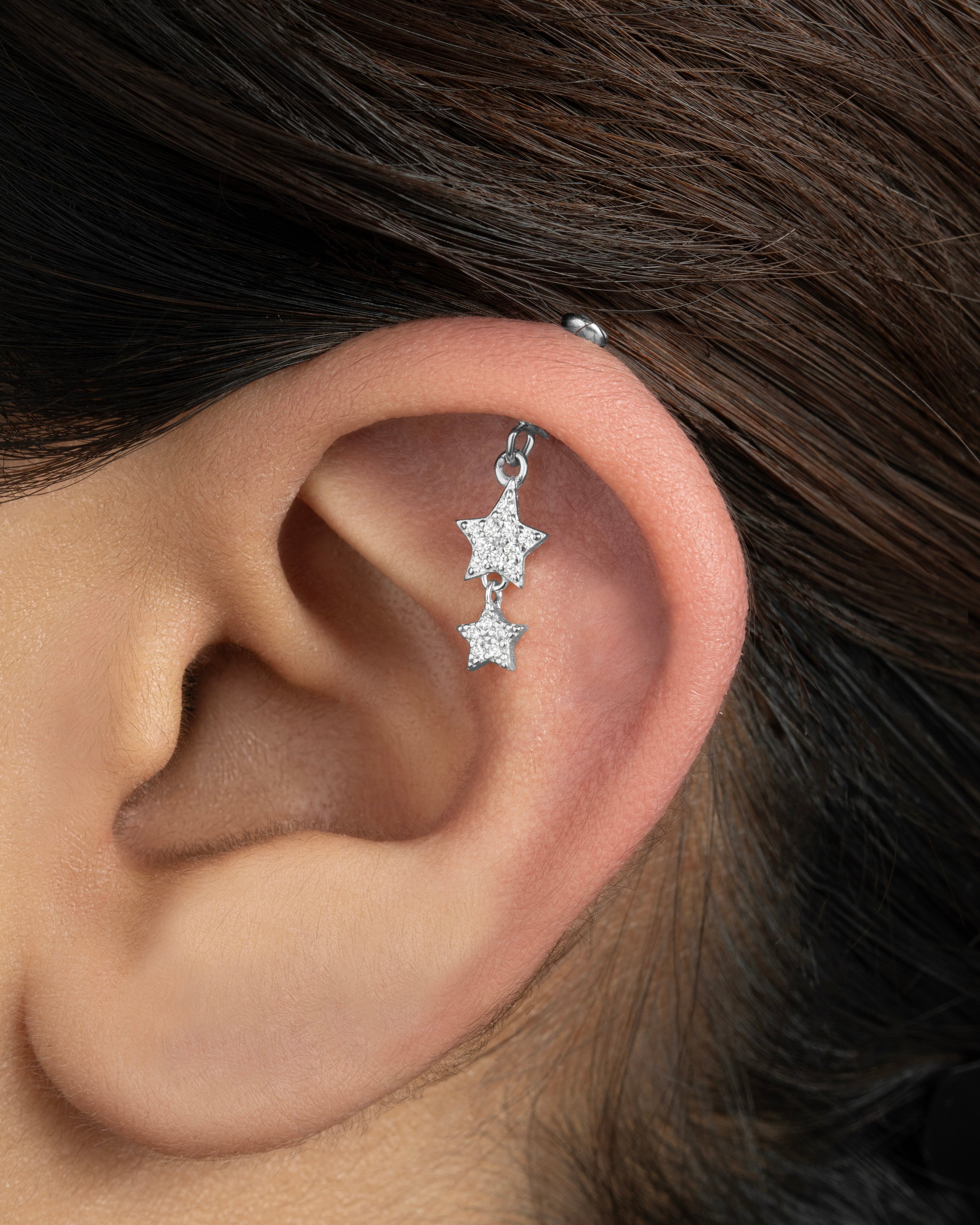 Zirconia Star Droplets - Helix Hanging