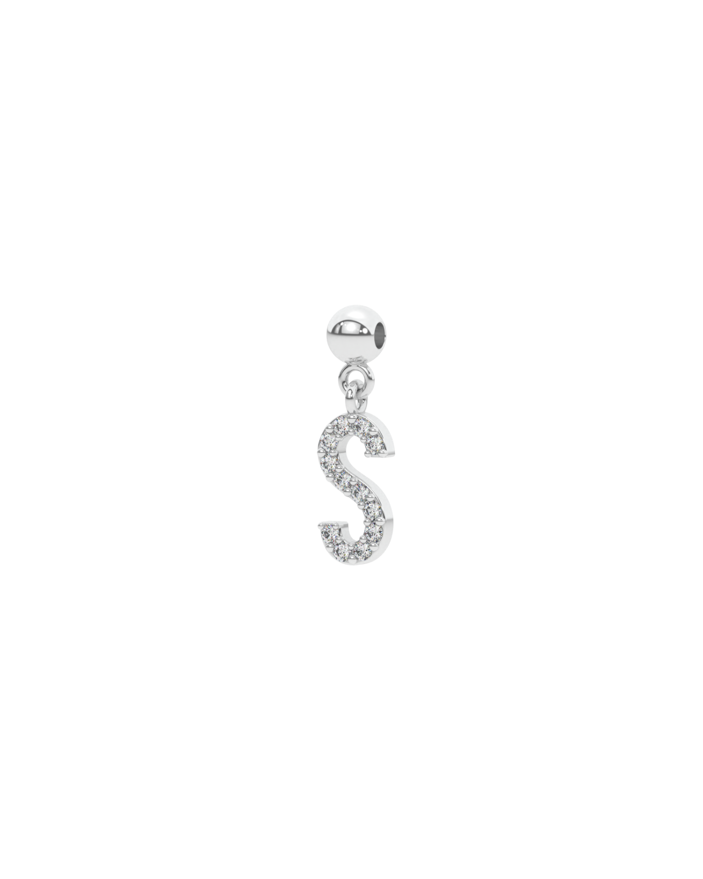 Letter "S" bead charm