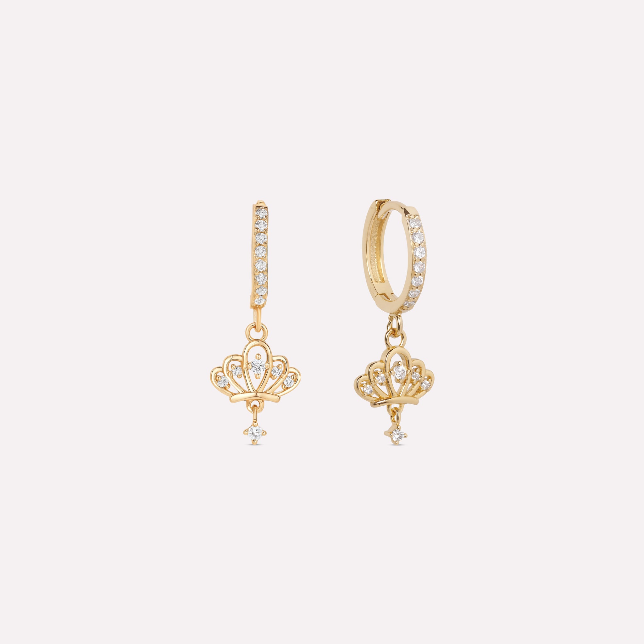 Begum Crown Hoop Earrings