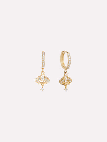 Begum Crown Hoop Earrings