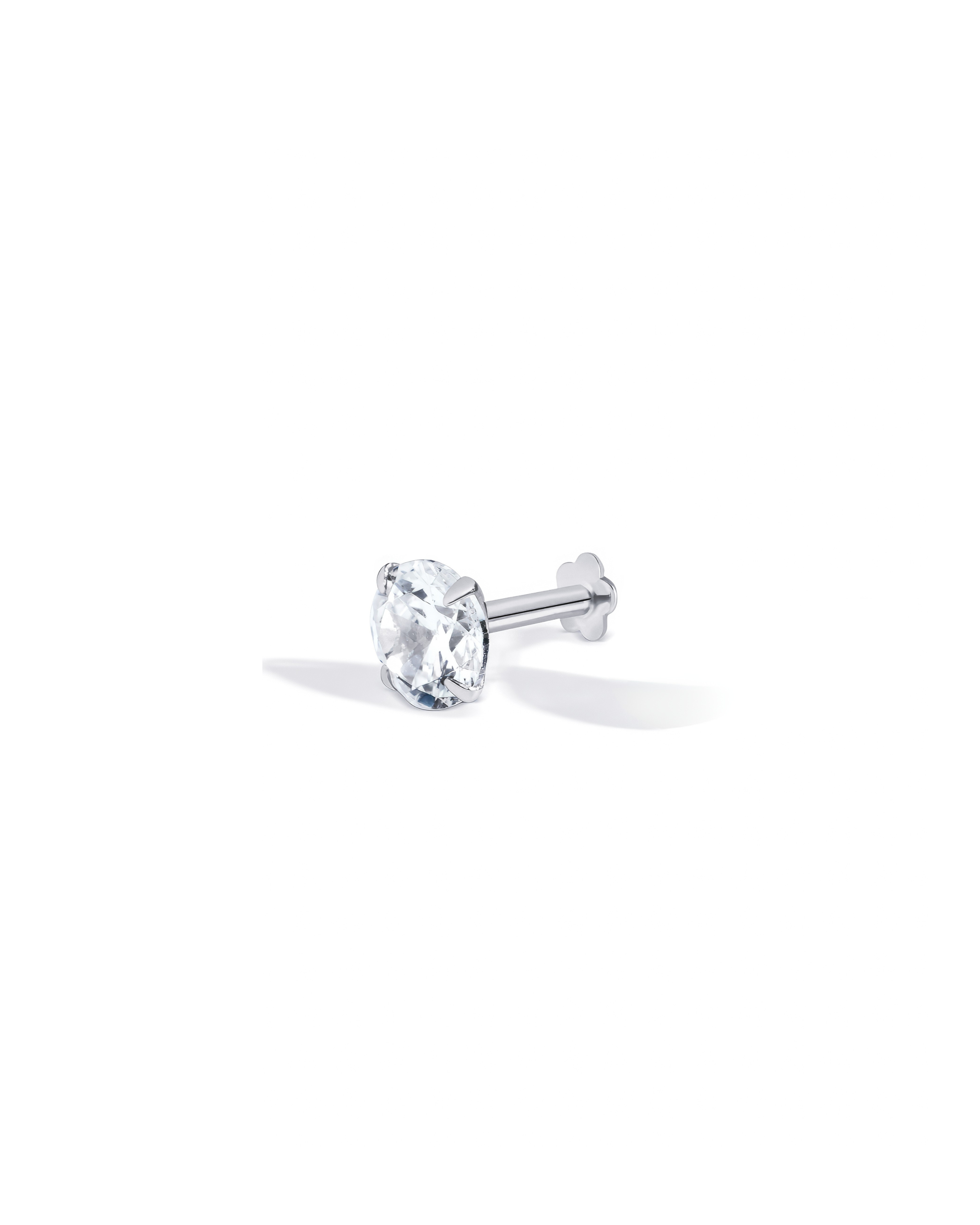 Solitaire Silver Stud - Mid Size ( 5MM )