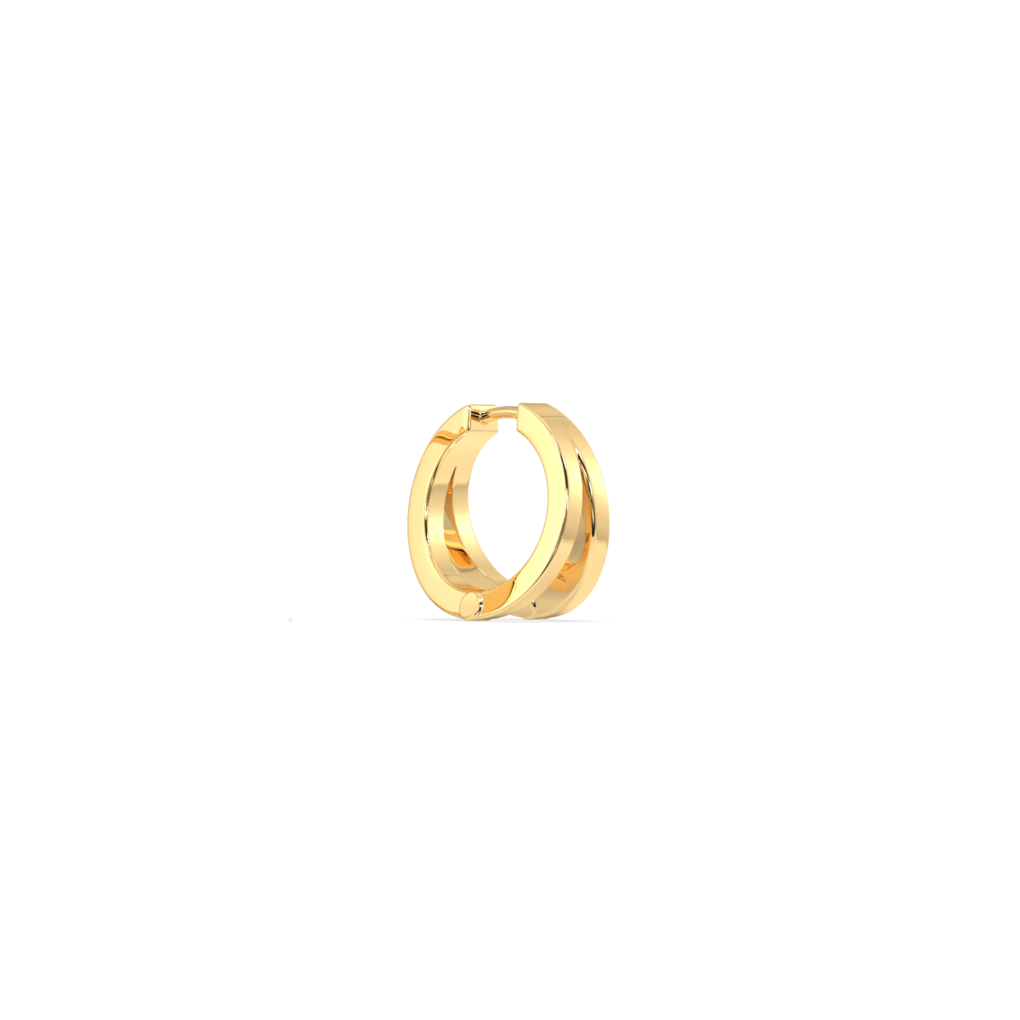 Men Double Gold Hoop