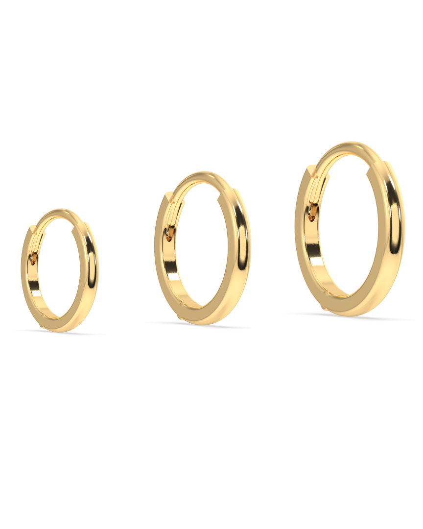 Evergreen Silver Hoops Multiple Sizes Hoop Earrings