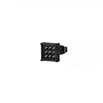 Square Zirconia Black Edition Stud Earrings For Men's