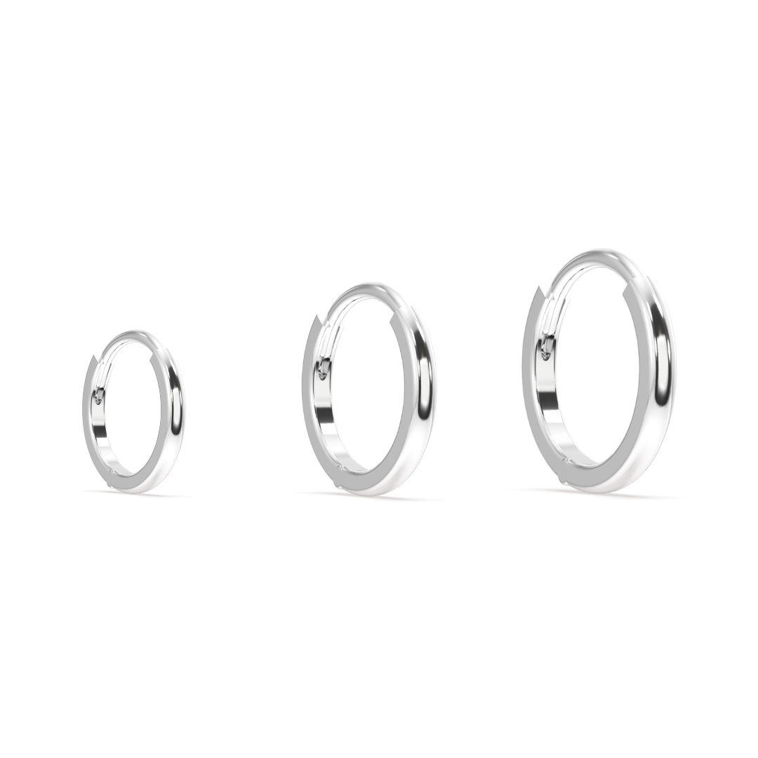 Evergreen Silver Hoops - Multiple Sizes