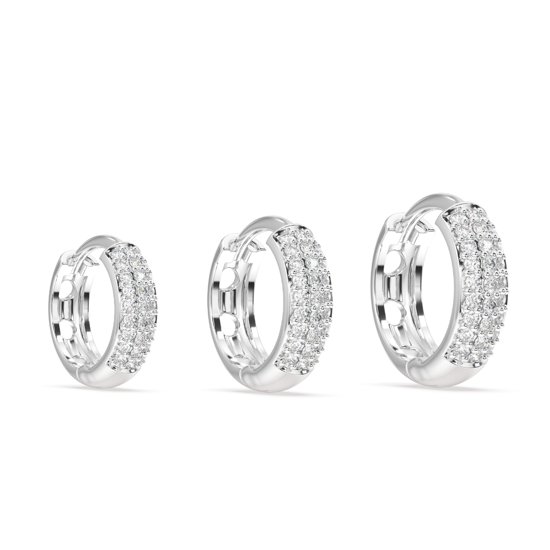 Zirconia thick hoops - multiple sizes - Pair