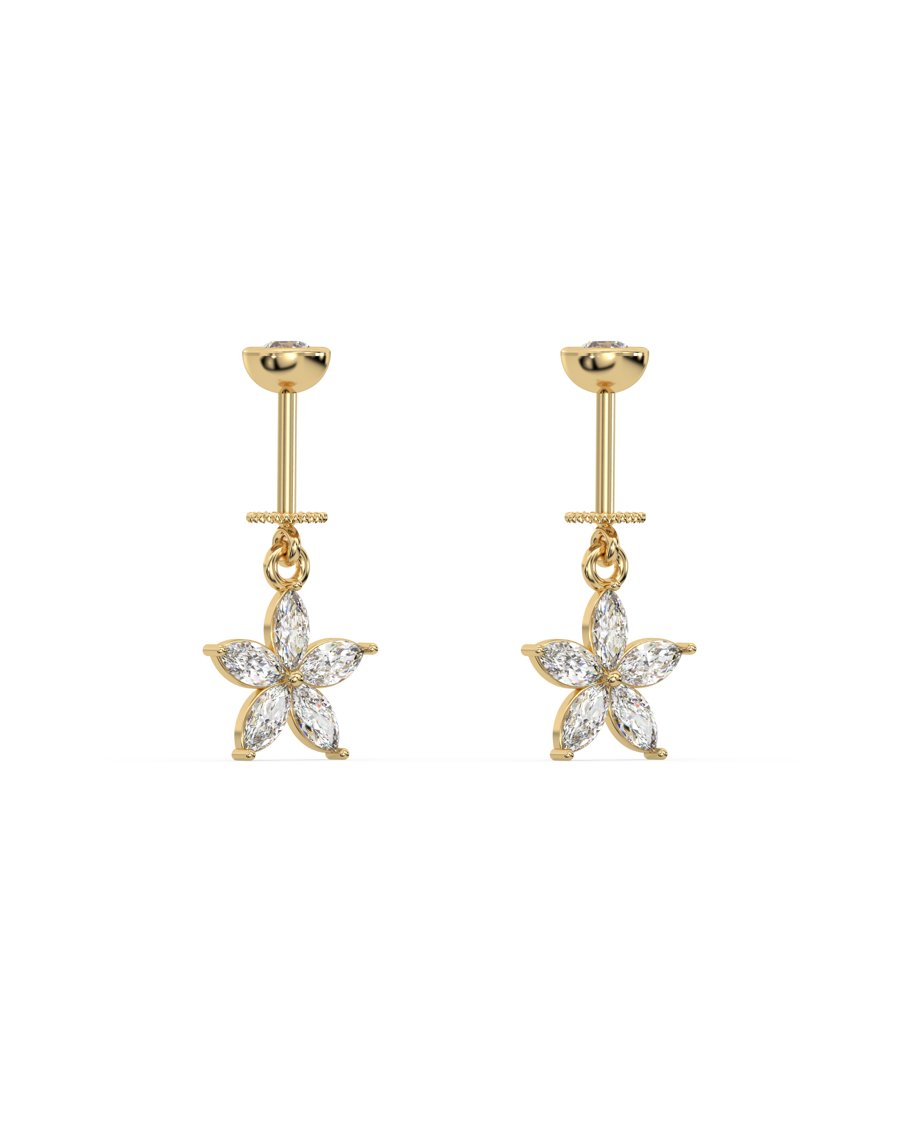 Marquise Starfish - Helix hanging - 14K Gold Plated