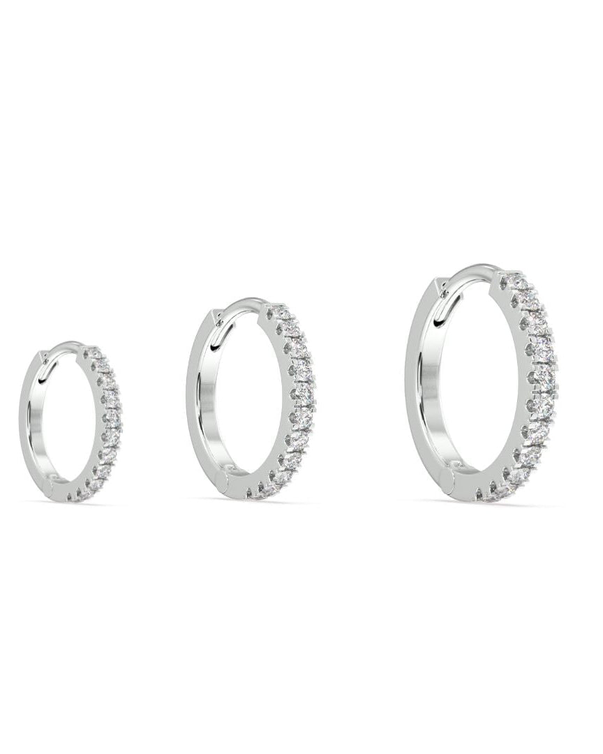 Zirconia statement round hoop - multiple size