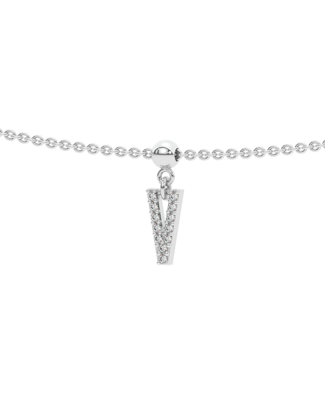 Letter "V" Bead Charm